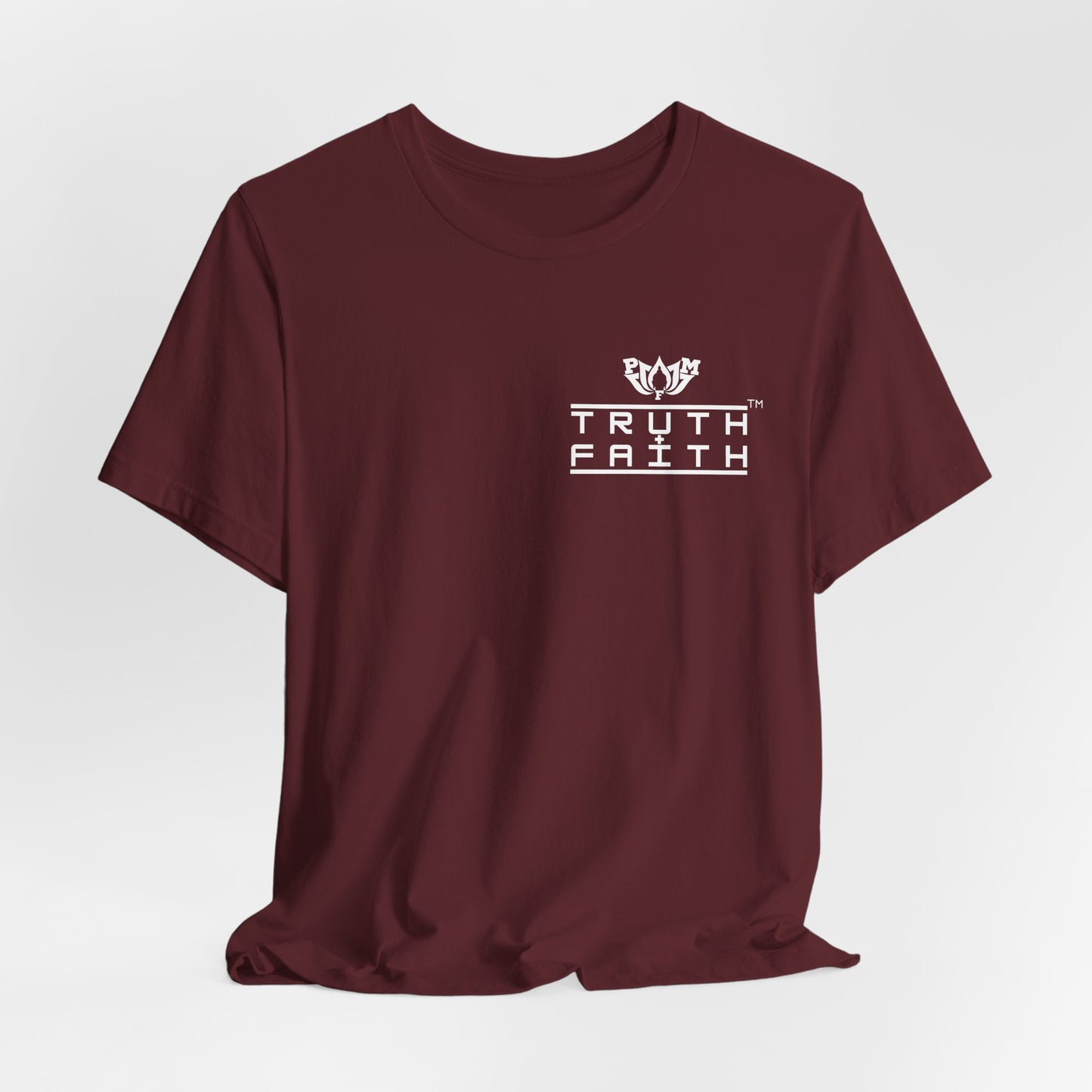 PMF Truth + Faith Graphic Tee — Minimalist PMF Logo T-Shirt- Dark Colors