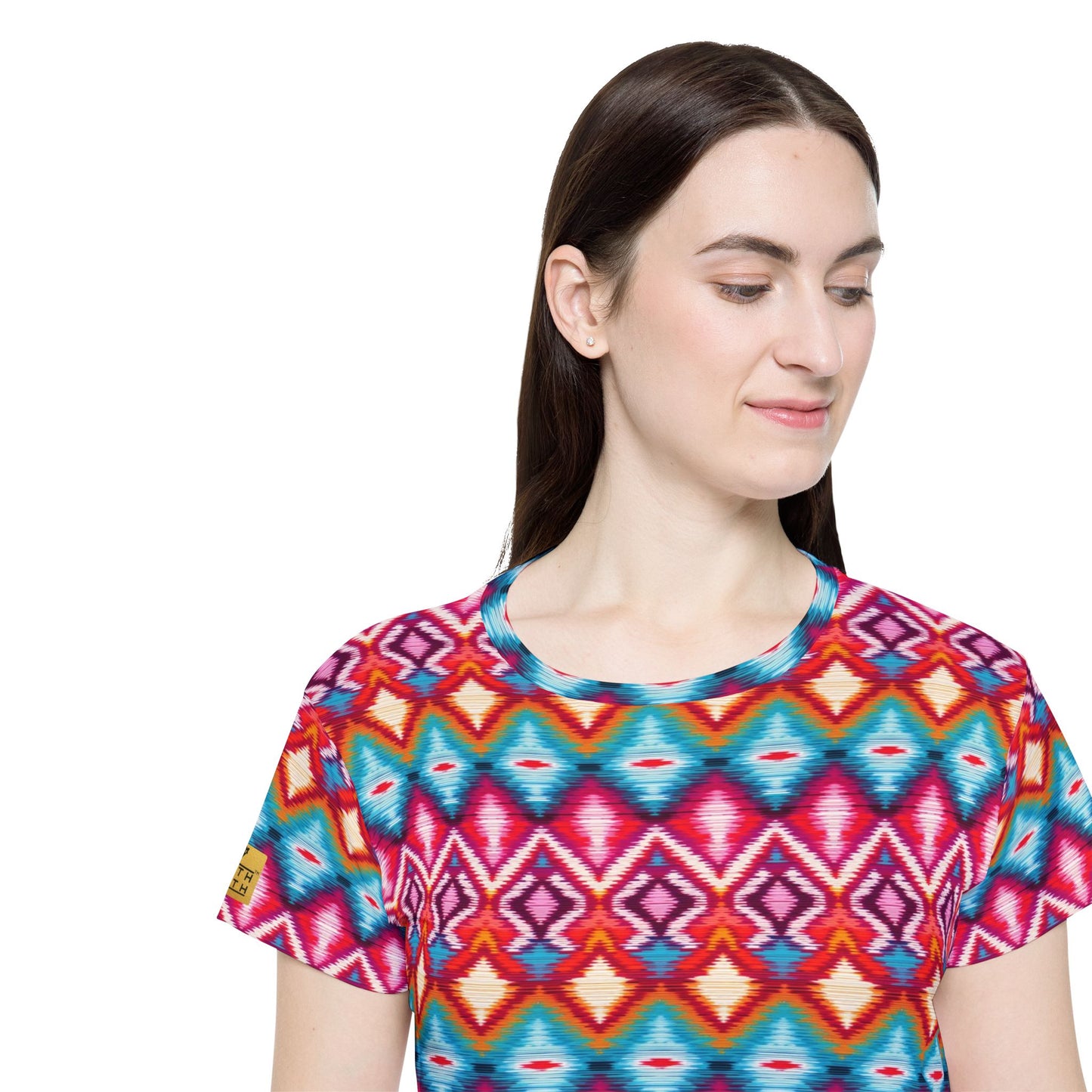 Women's Sports Jersey — Colorful Aztec Geometric All-Over Print | With PMF Truth + Faith logo on Right Sleeve