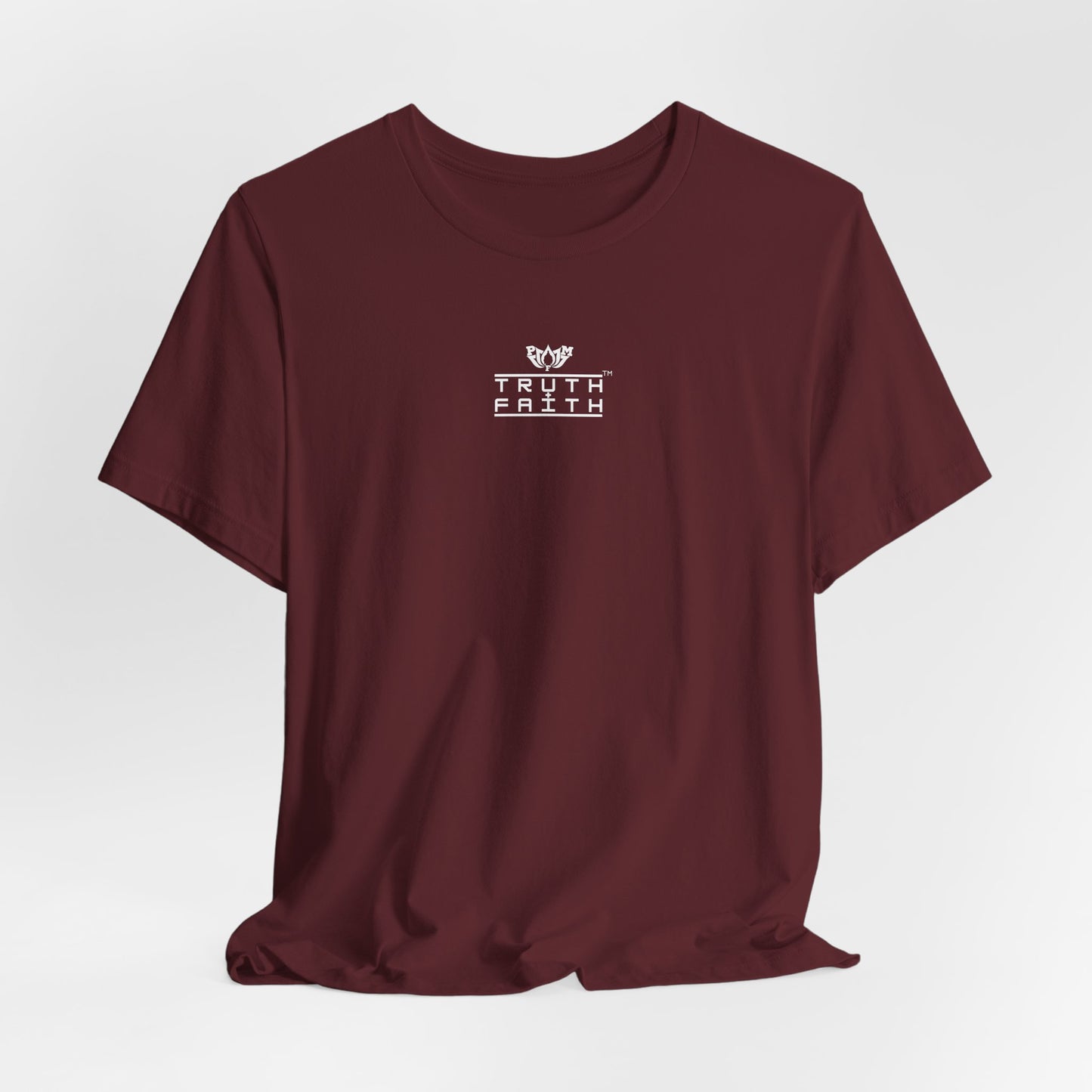 Truth + Faith Graphic Tee — Minimalist PMF Logo T-Shirt- Dark Colors