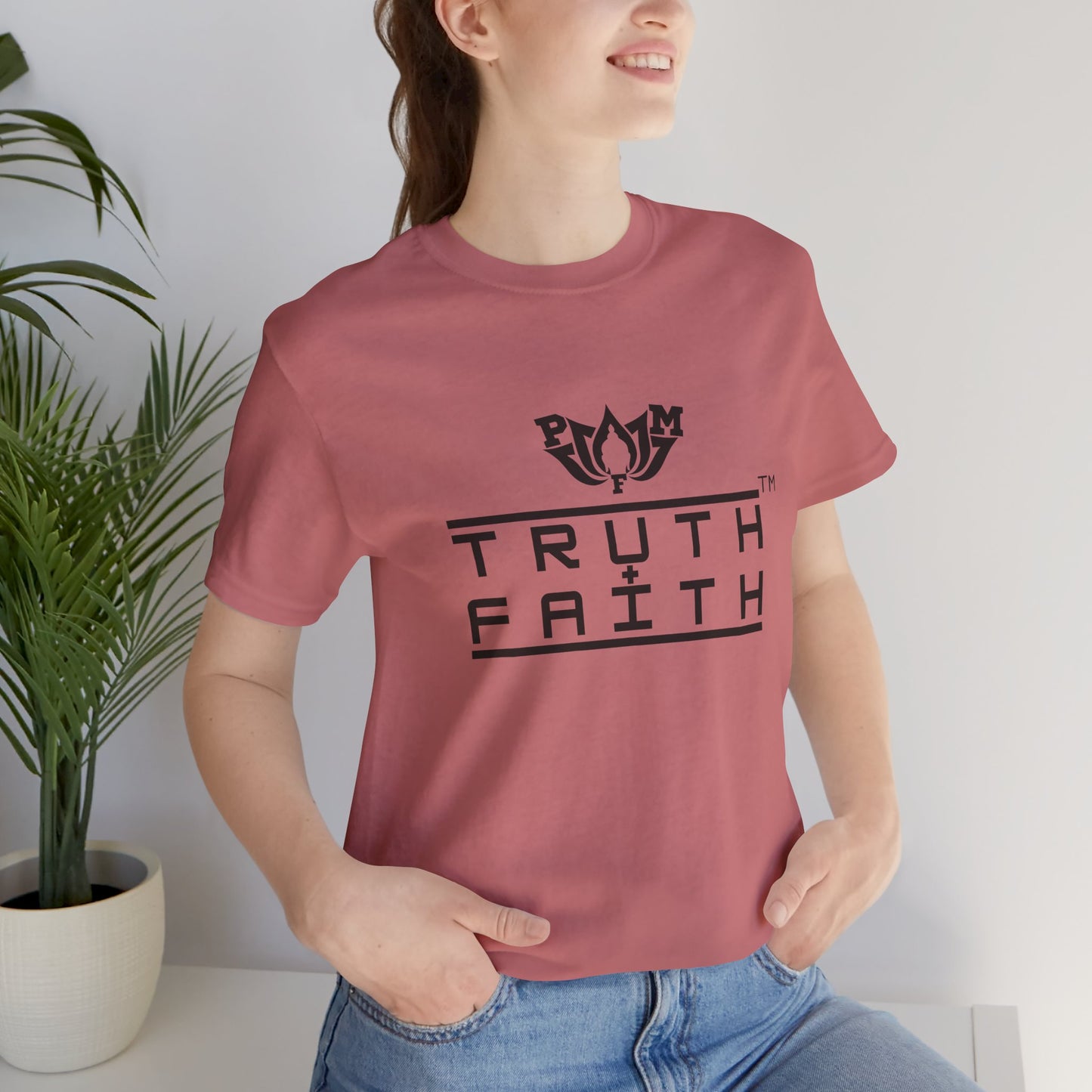 PMF Truth + Faith Graphic Tee — Minimalist Spiritual Logo T-Shirt