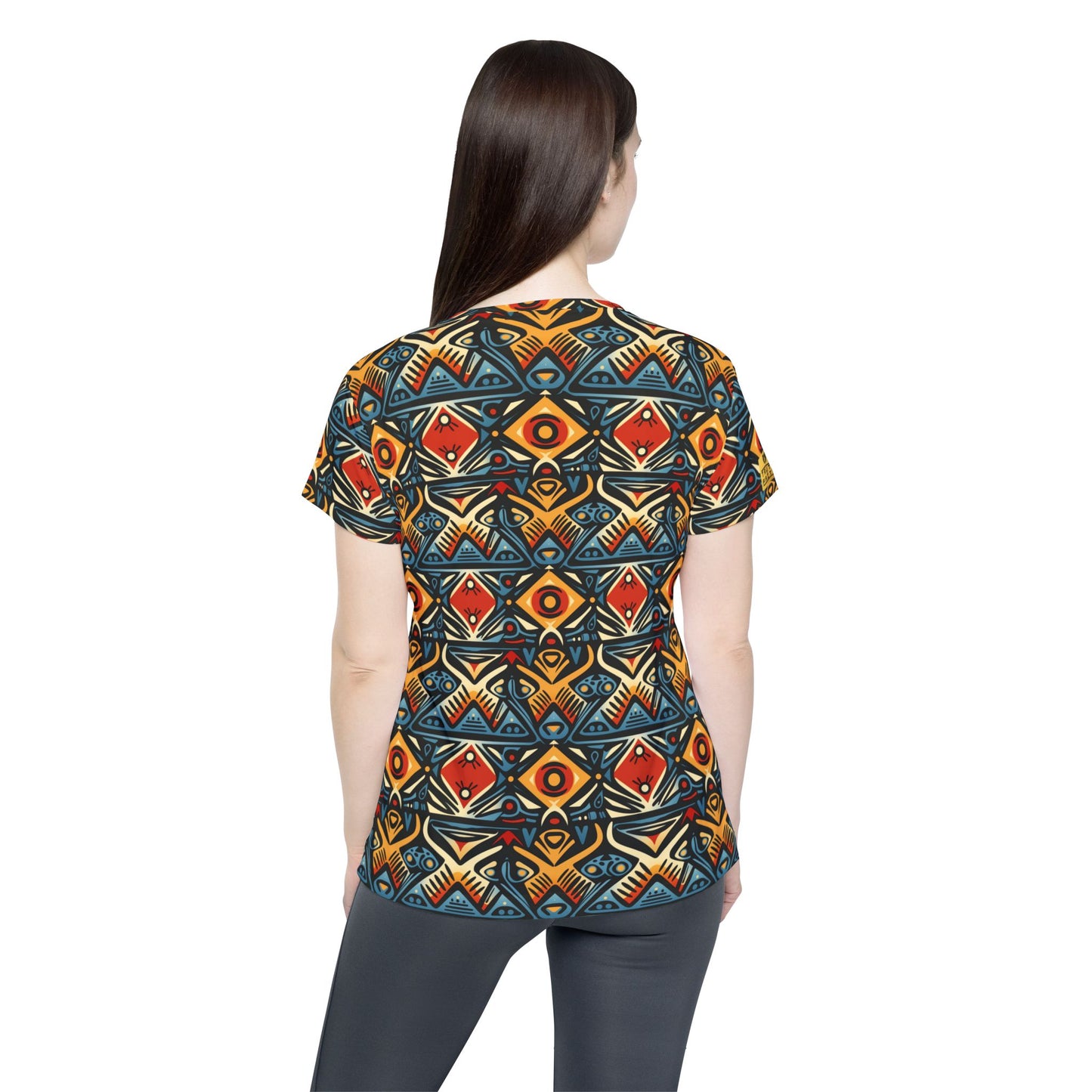 Women's Jersey — Colorful Tribal Geometric All-Over Print | With PMF Truth + Faith logo on Right Sleeve