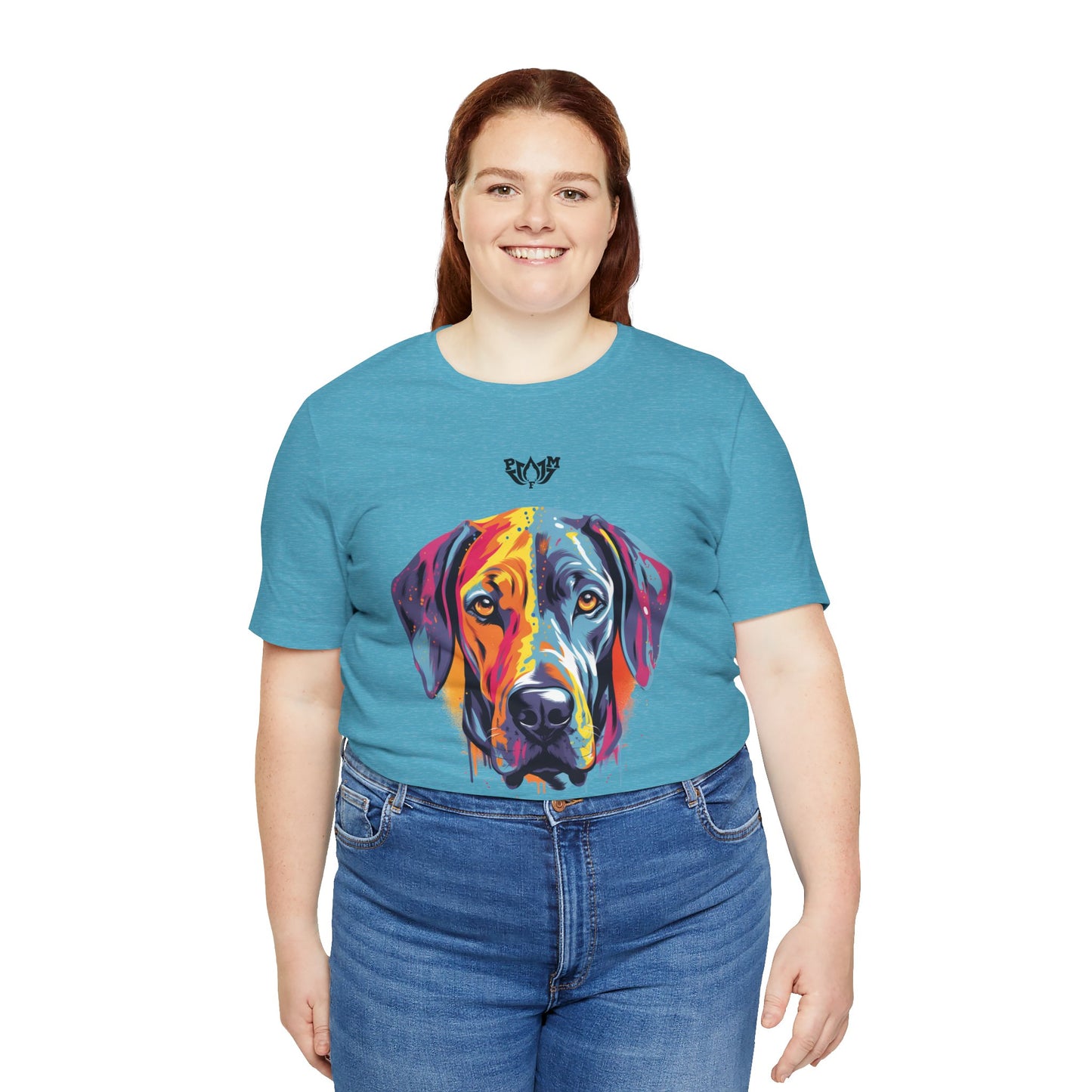 PMF Colorful Dog Portrait T-Shirt- PeaceMonkFinds