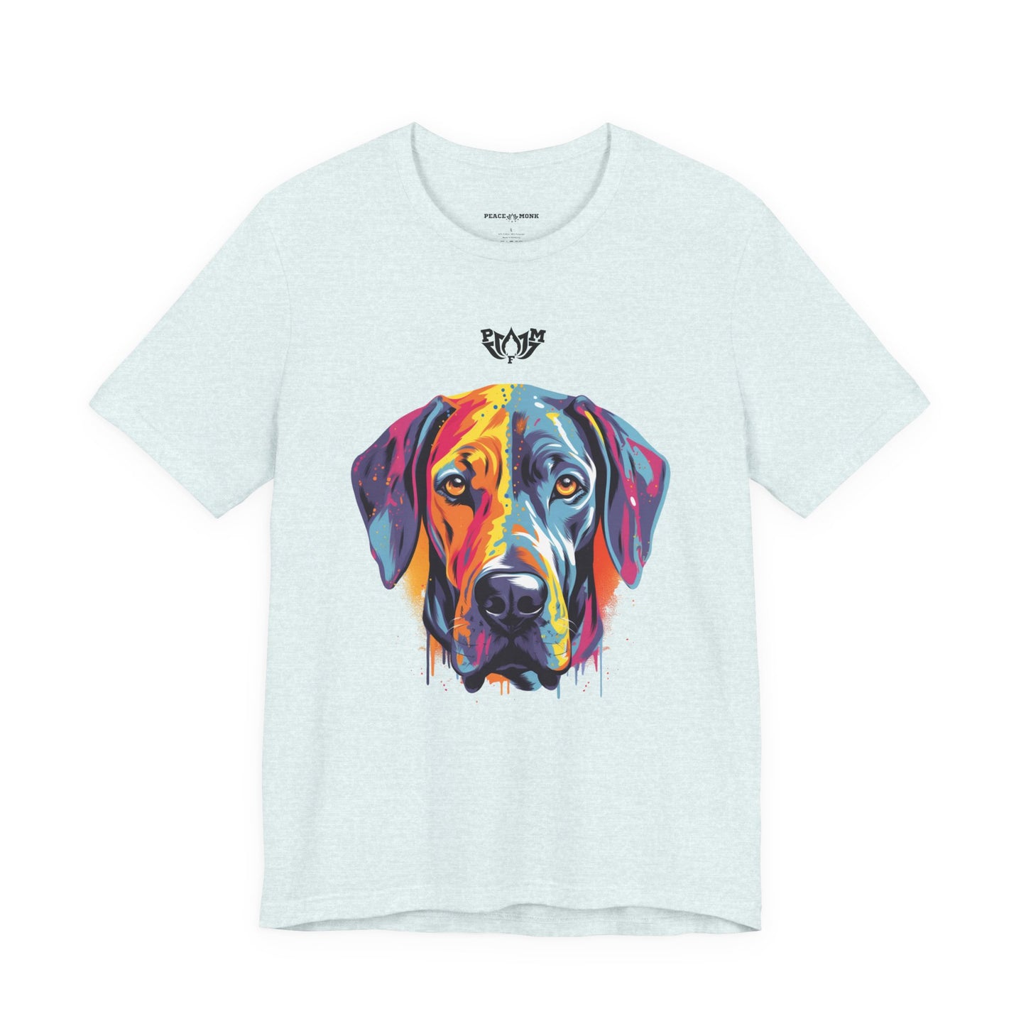 PMF Colorful Dog Portrait T-Shirt- PeaceMonkFinds