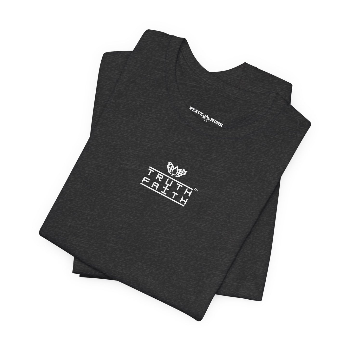 Truth + Faith Graphic Tee — Minimalist PMF Logo T-Shirt- Dark Colors