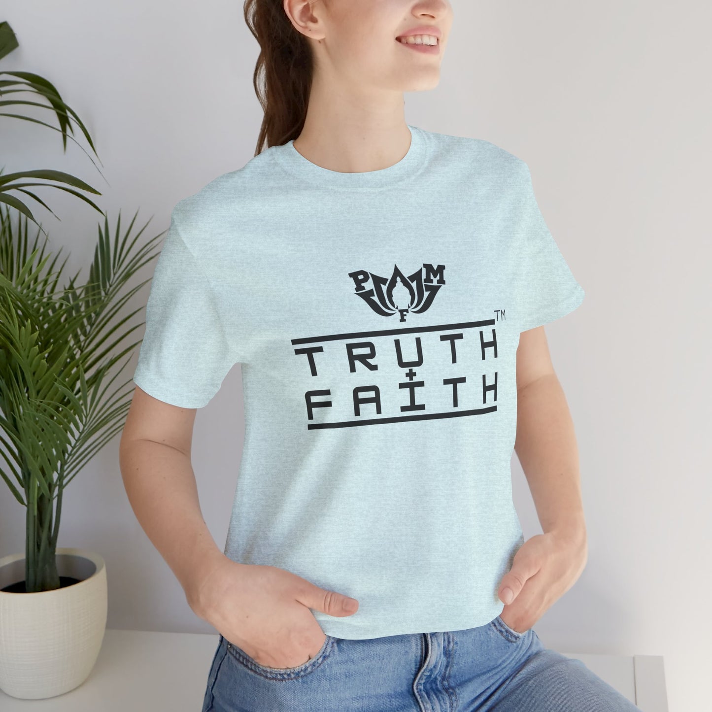 PMF Truth + Faith Graphic Tee — Minimalist Spiritual Logo T-Shirt