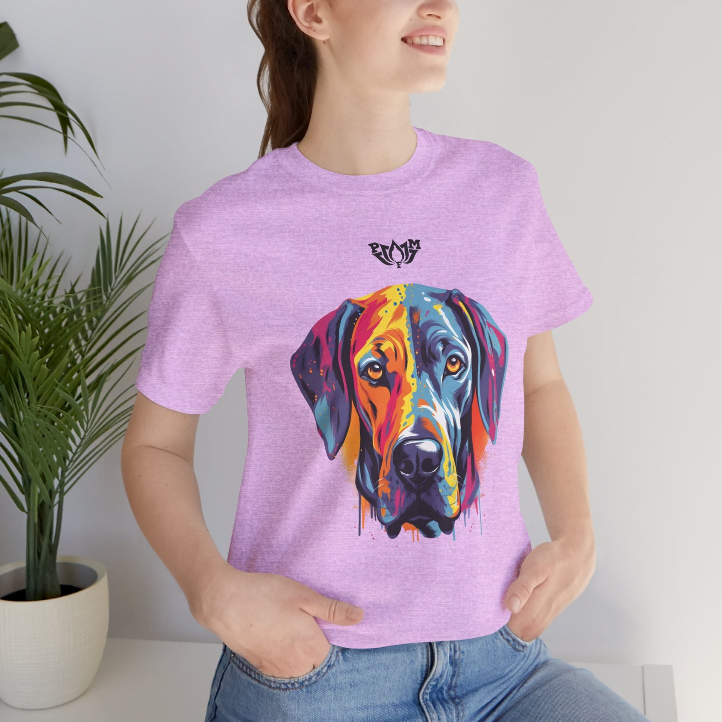 PMF Colorful Dog Portrait T-Shirt- PeaceMonkFinds