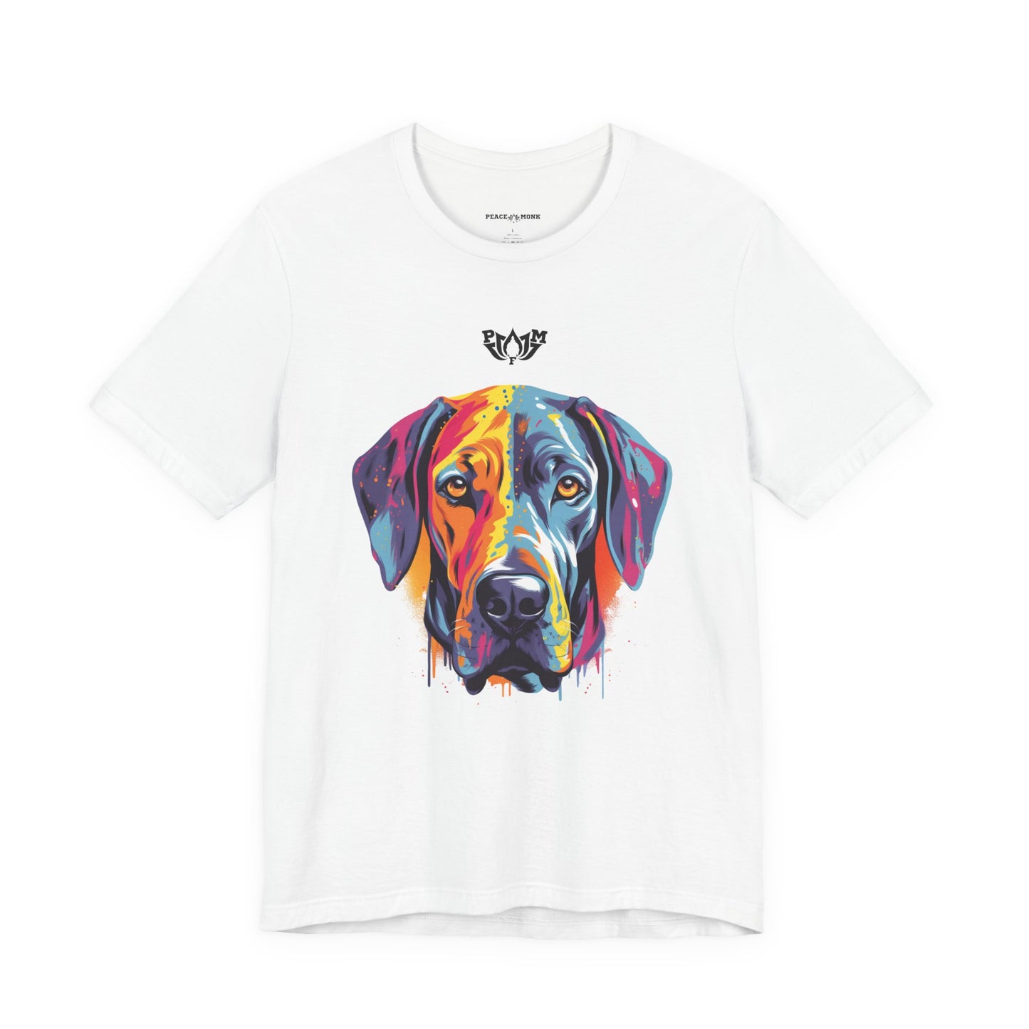 PMF Colorful Dog Portrait T-Shirt- PeaceMonkFinds