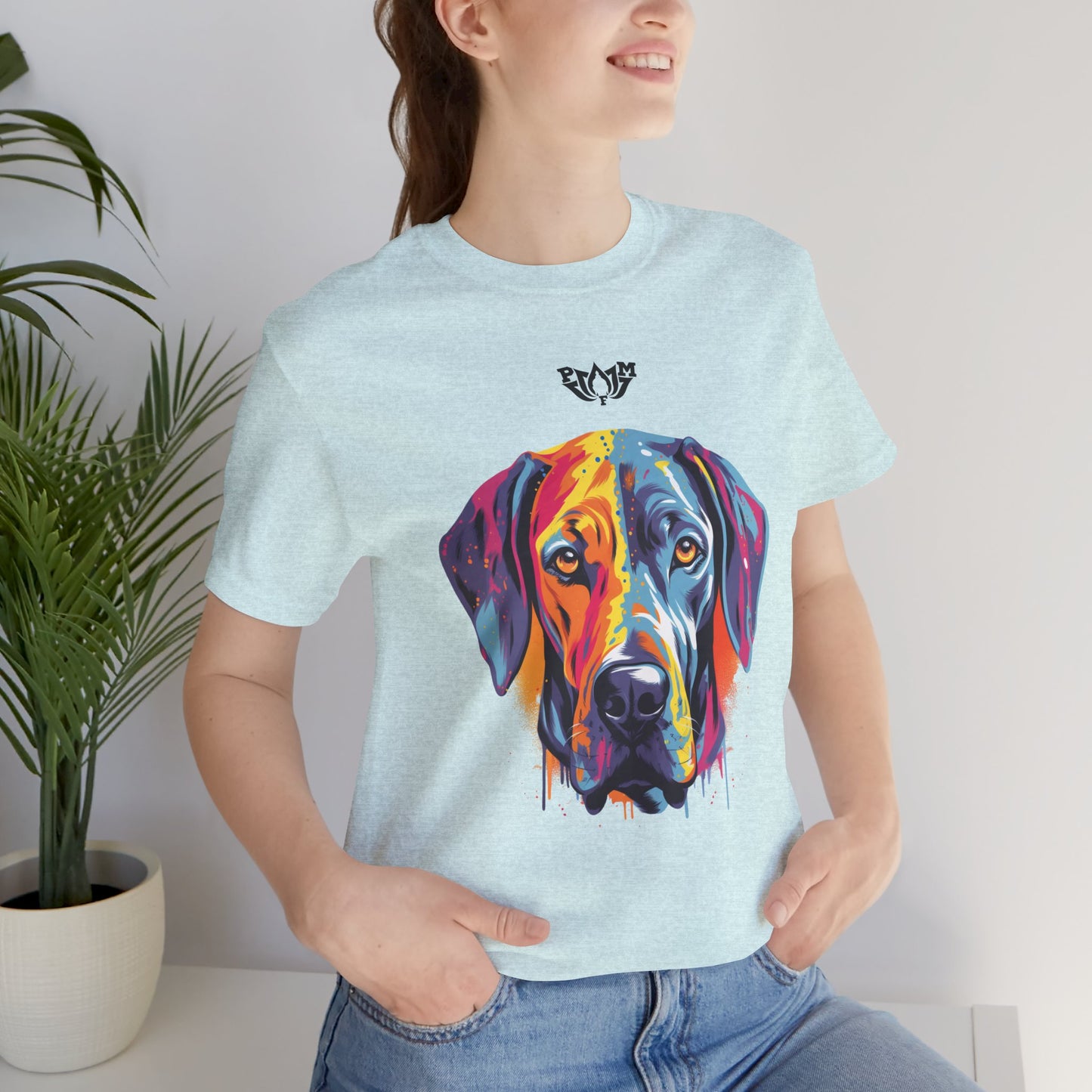 PMF Colorful Dog Portrait T-Shirt- PeaceMonkFinds