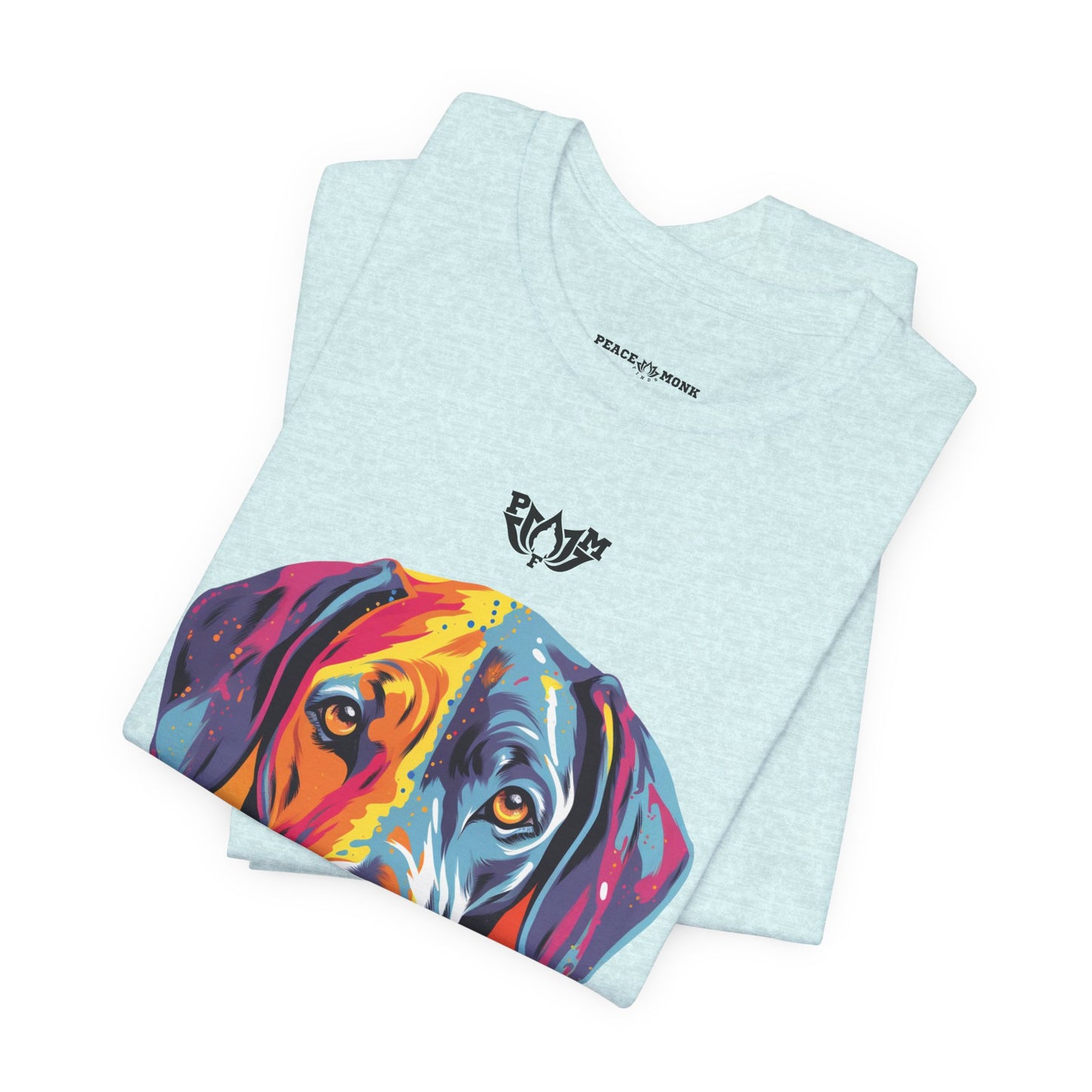 PMF Colorful Dog Portrait T-Shirt- PeaceMonkFinds