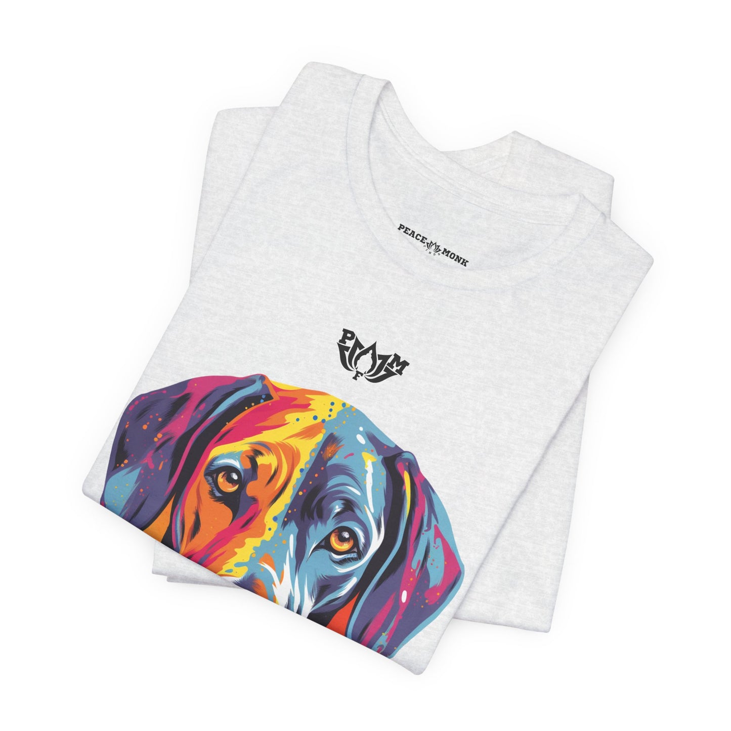 PMF Colorful Dog Portrait T-Shirt- PeaceMonkFinds