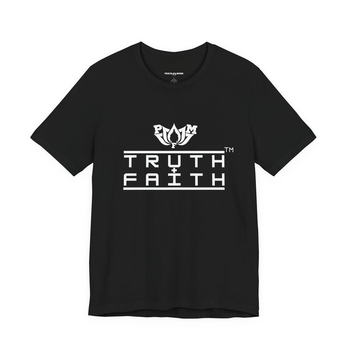 PMF Truth + Faith Graphic Tee — Minimalist Spiritual Logo T-Shirt- Dark Colors
