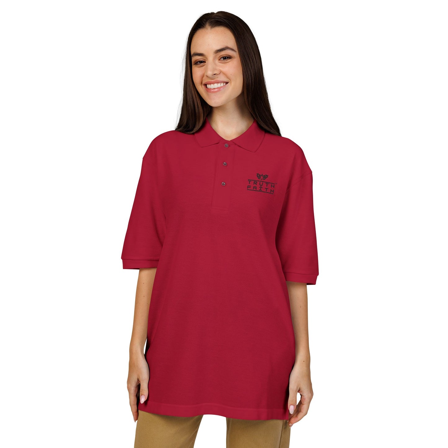 Embroidered PeaceMonkFinds "Truth & Faith" Polo Shirt