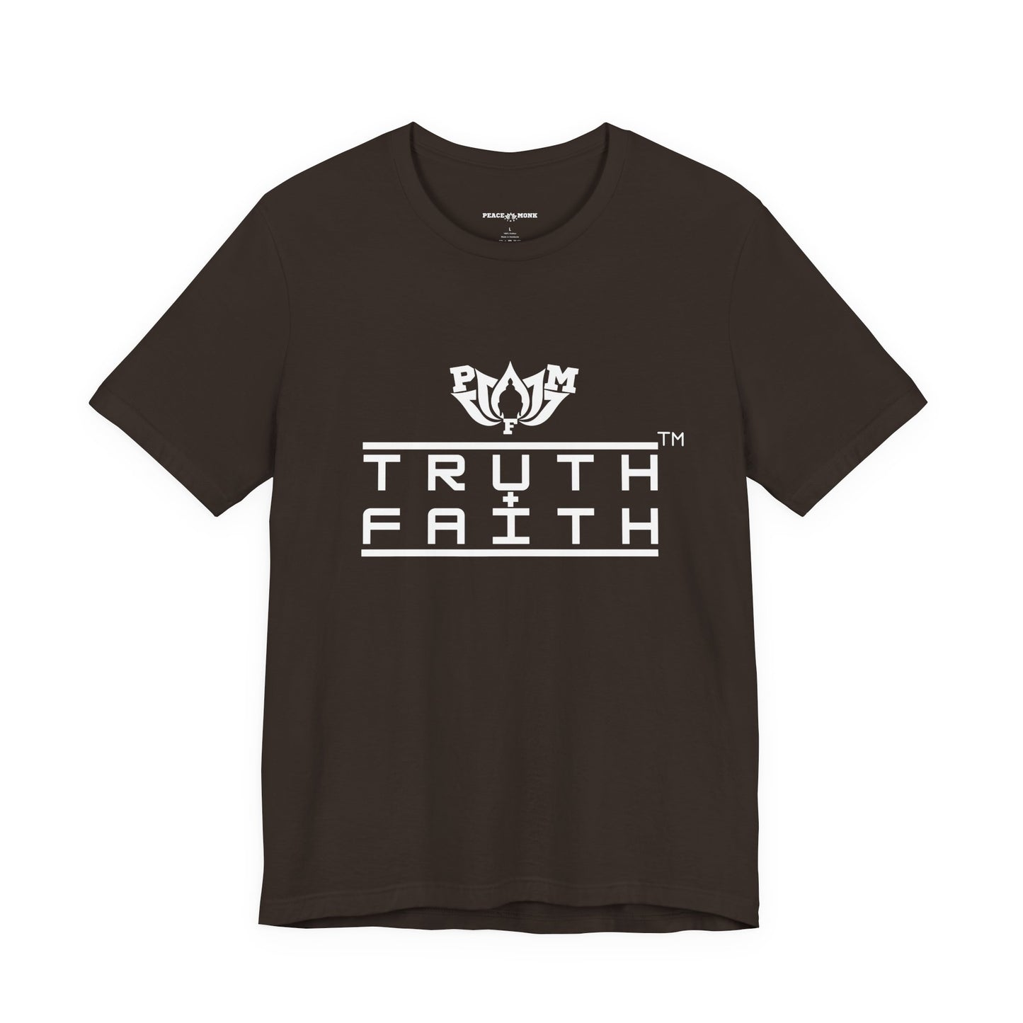 PMF Truth + Faith Graphic Tee — Minimalist Spiritual Logo T-Shirt- Dark Colors