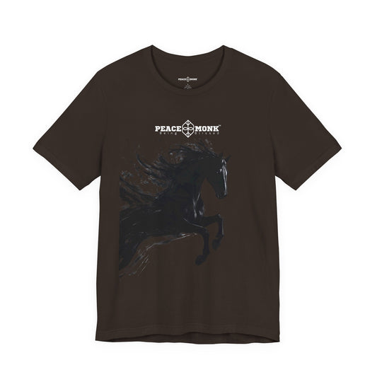 Peace Monk Amongst the Storm Horse Graphic T-Shirt