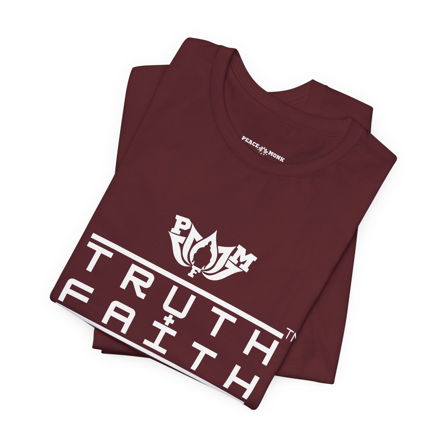 PMF Truth + Faith Graphic Tee — Minimalist Spiritual Logo T-Shirt- Dark Colors
