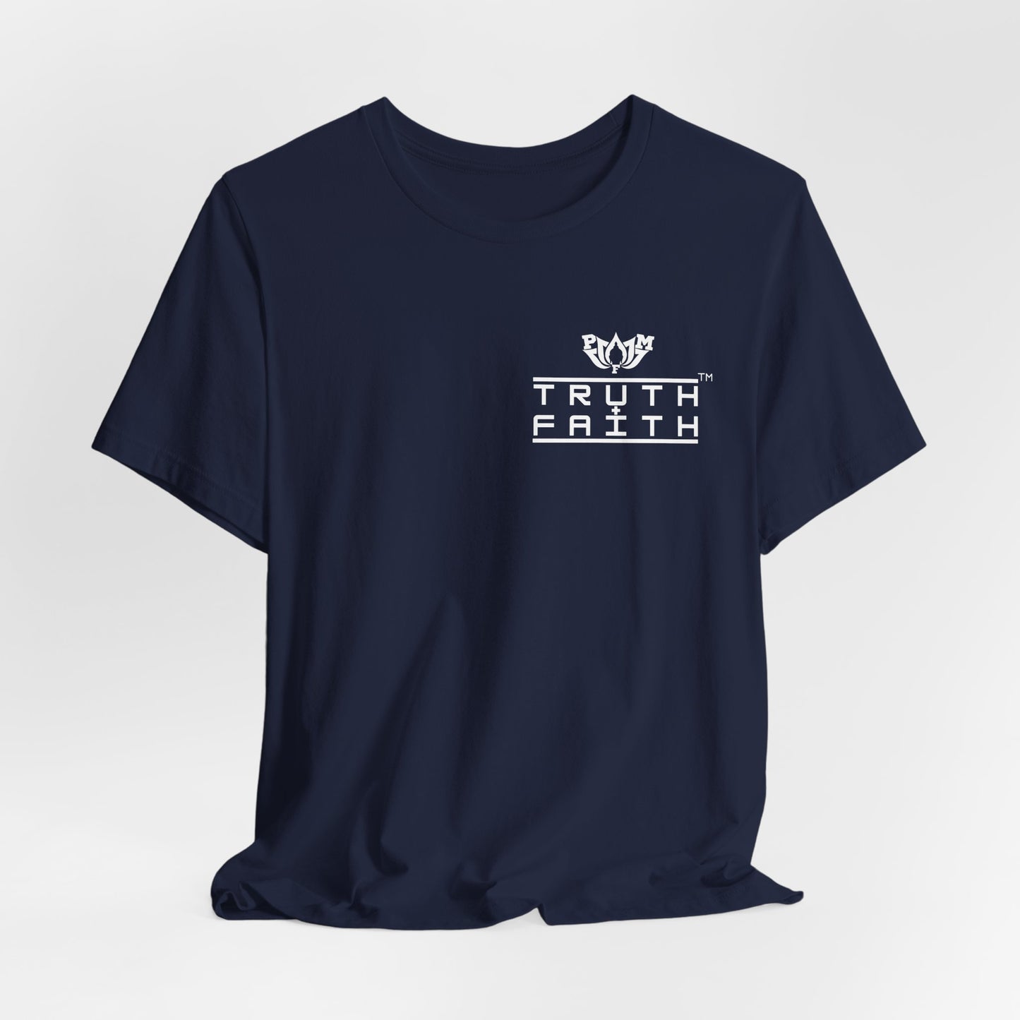 PMF Truth + Faith Graphic Tee — Minimalist PMF Logo T-Shirt- Dark Colors