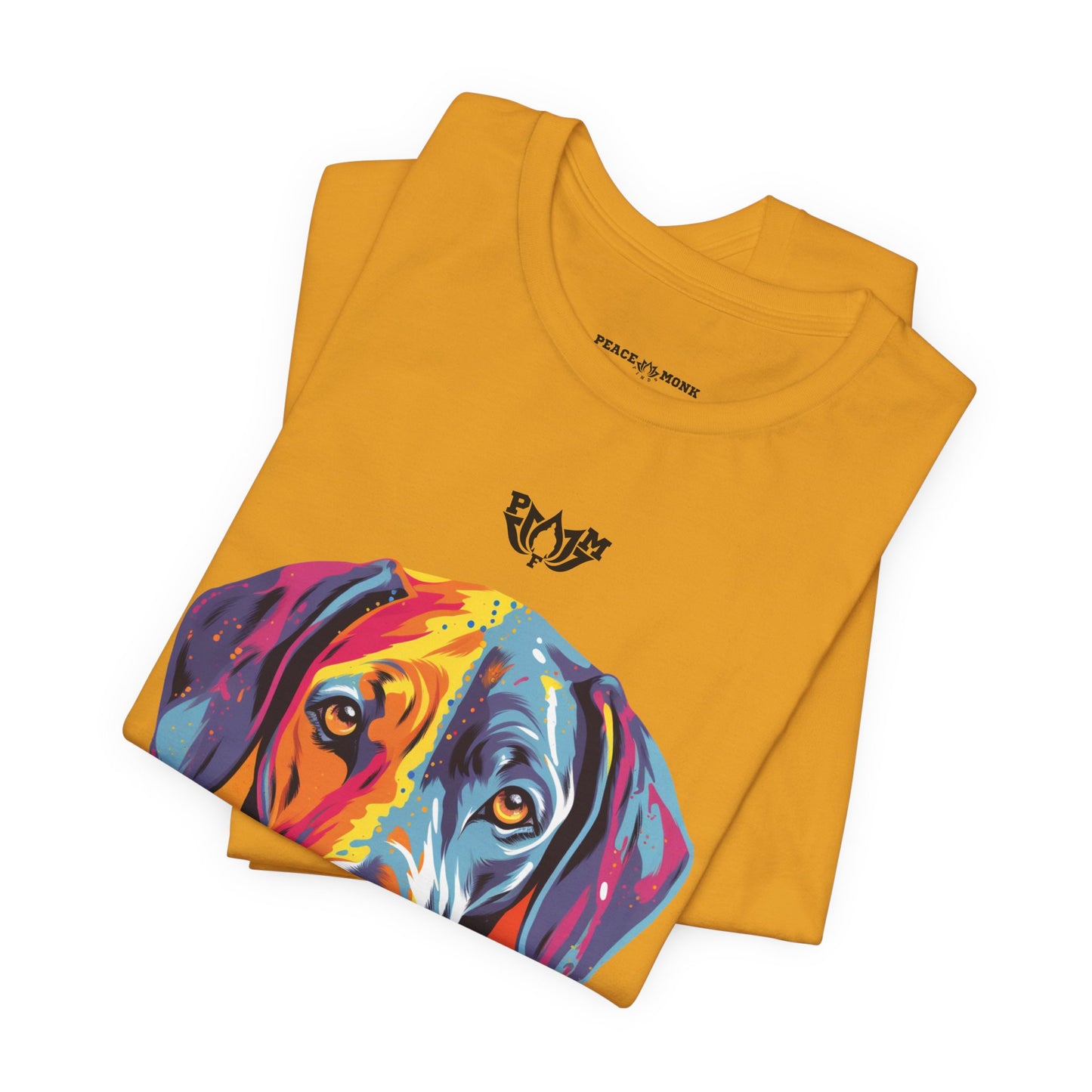 PMF Colorful Dog Portrait T-Shirt- PeaceMonkFinds