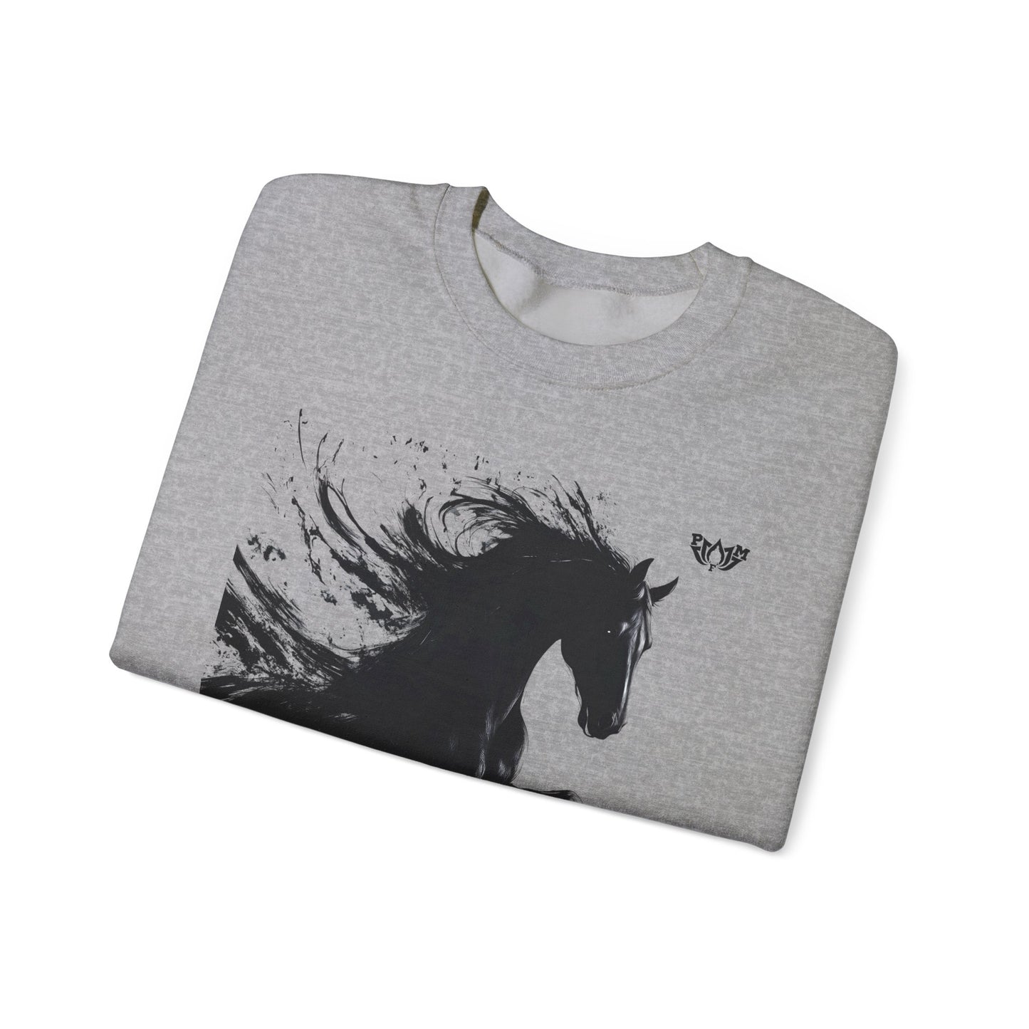 Ink Splash Horse Crewneck Sweatshirt - PMF Truth Faith