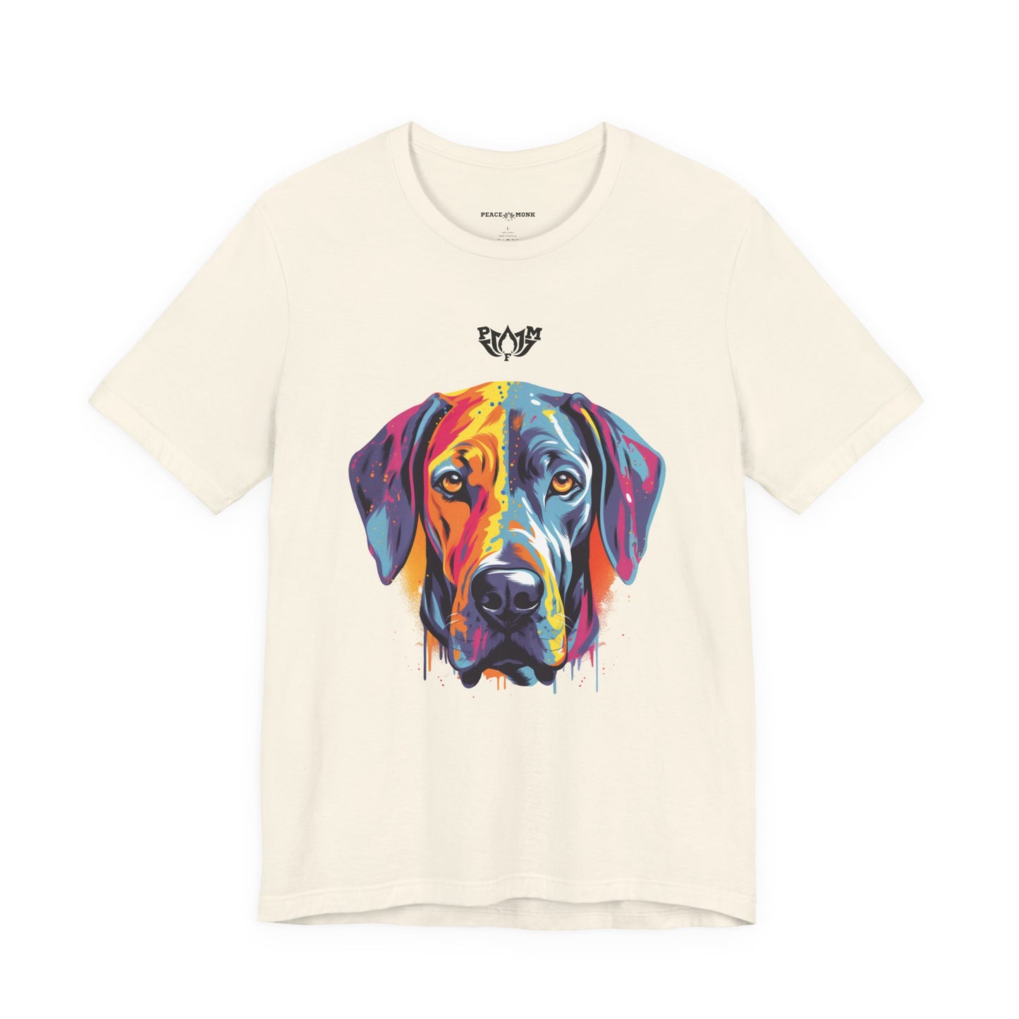 PMF Colorful Dog Portrait T-Shirt- PeaceMonkFinds