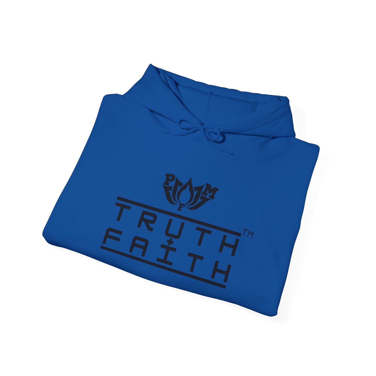 PMF Truth + Faith Hoodie — Minimalist Script Graphic Hooded Sweatshirt