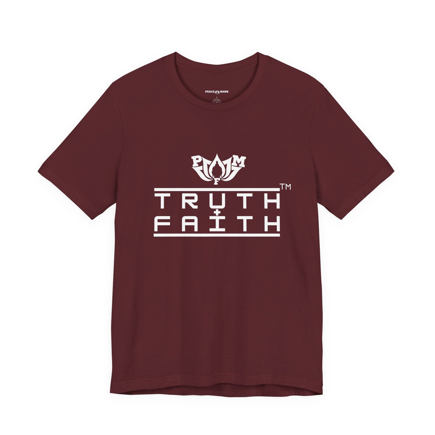 PMF Truth + Faith Graphic Tee — Minimalist Spiritual Logo T-Shirt- Dark Colors