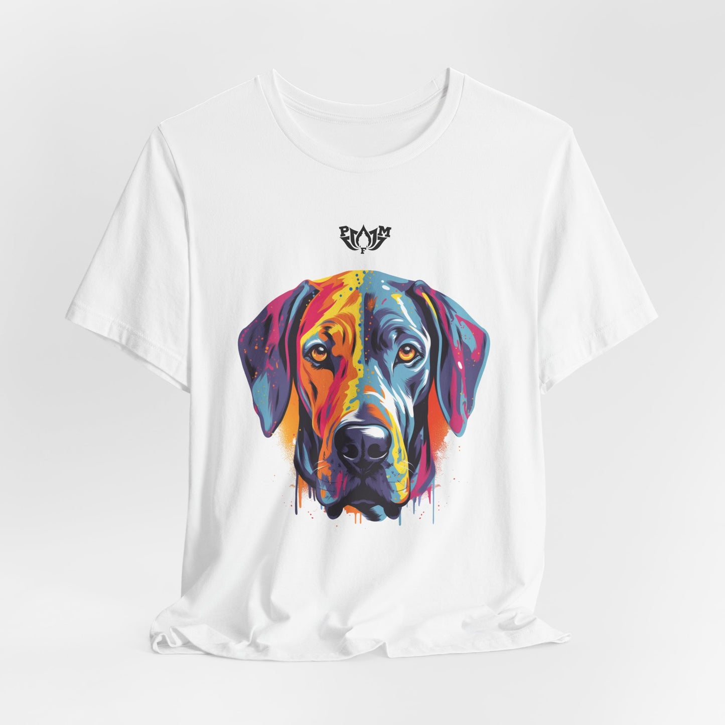 PMF Colorful Dog Portrait T-Shirt- PeaceMonkFinds