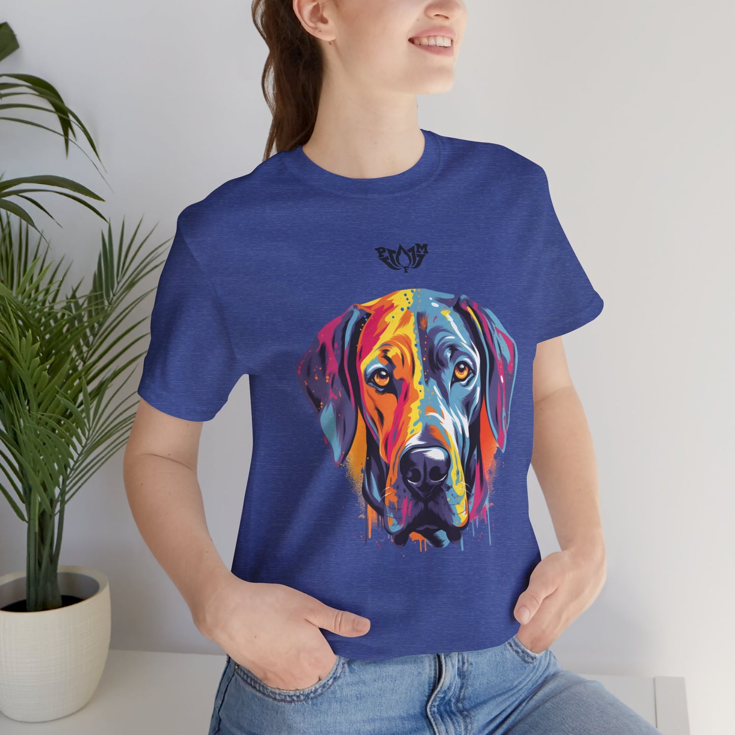 PMF Colorful Dog Portrait T-Shirt- PeaceMonkFinds