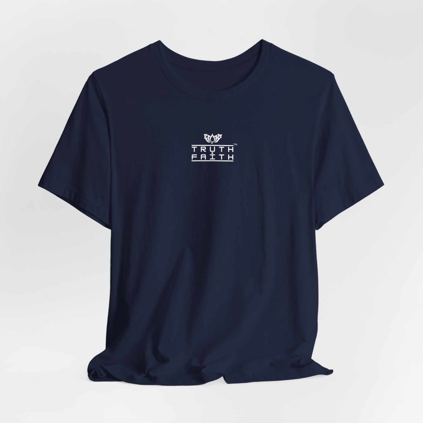 Truth + Faith Graphic Tee — Minimalist PMF Logo T-Shirt- Dark Colors