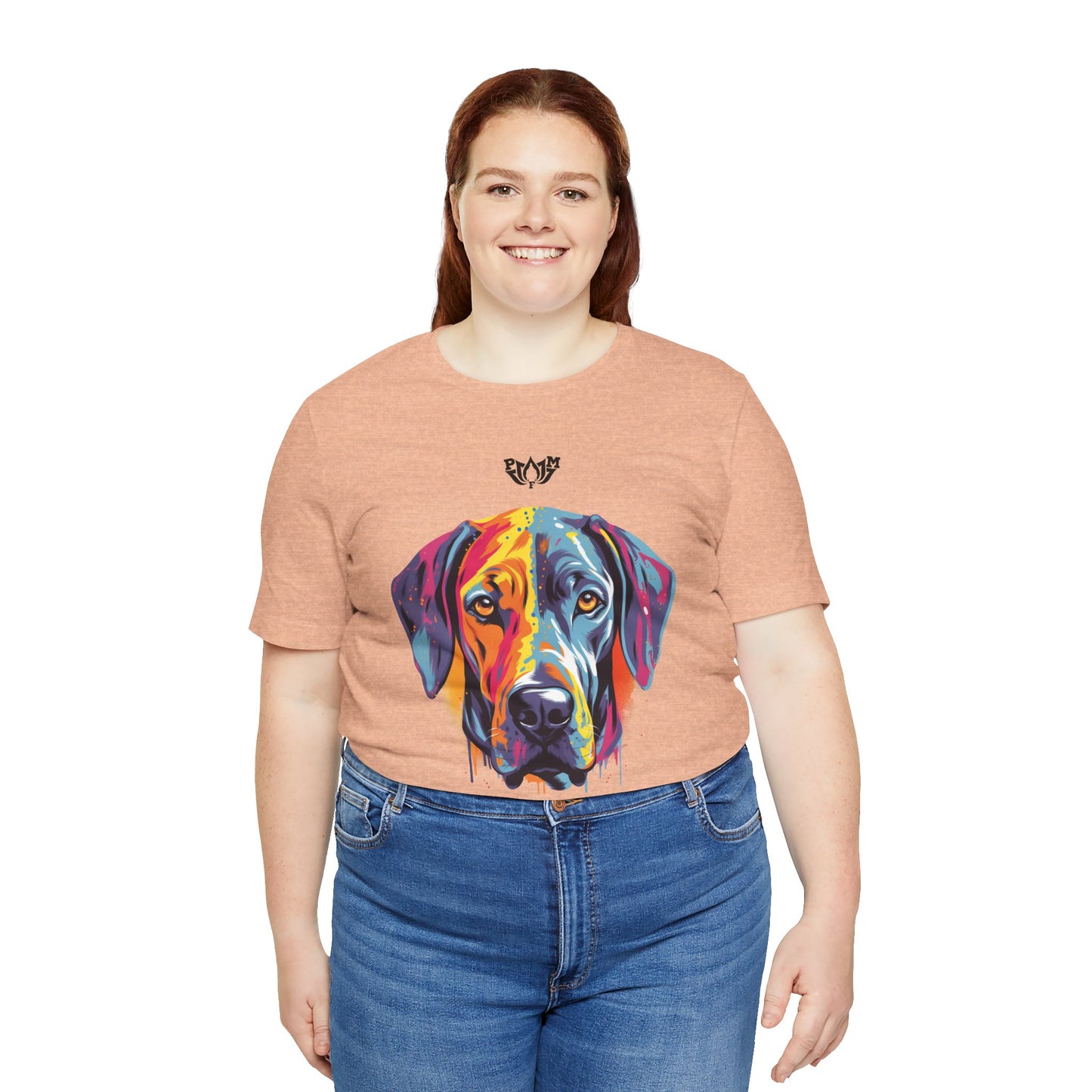 PMF Colorful Dog Portrait T-Shirt- PeaceMonkFinds