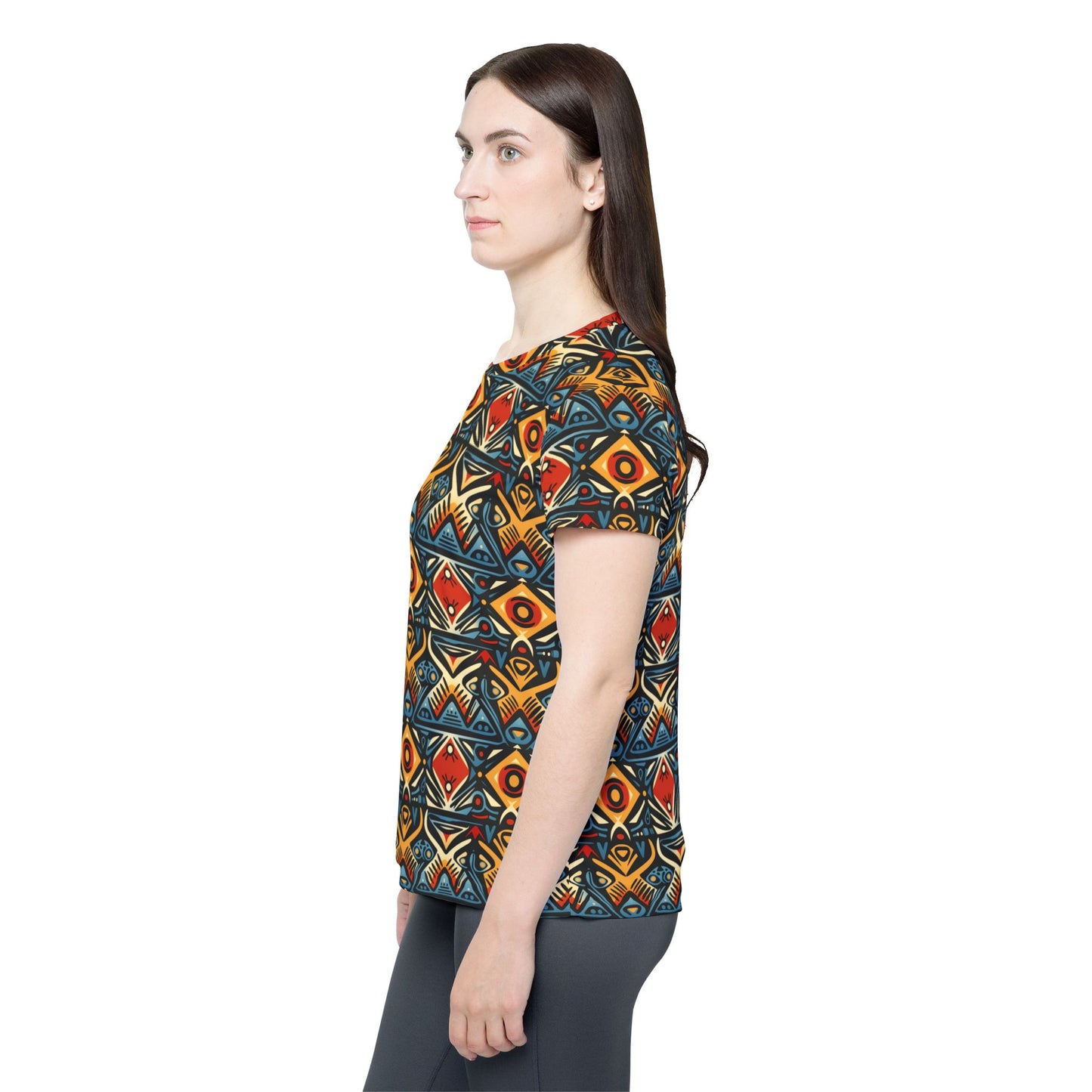 Women's Jersey — Colorful Tribal Geometric All-Over Print | With PMF Truth + Faith logo on Right Sleeve