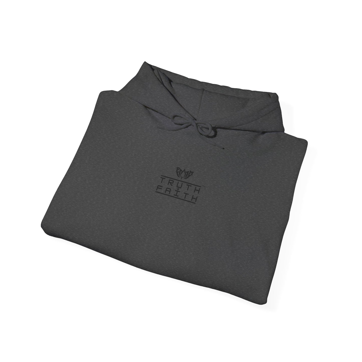 PMF Truth + Faith Hoodie — Minimalist Script Graphic Hooded Sweatshirt