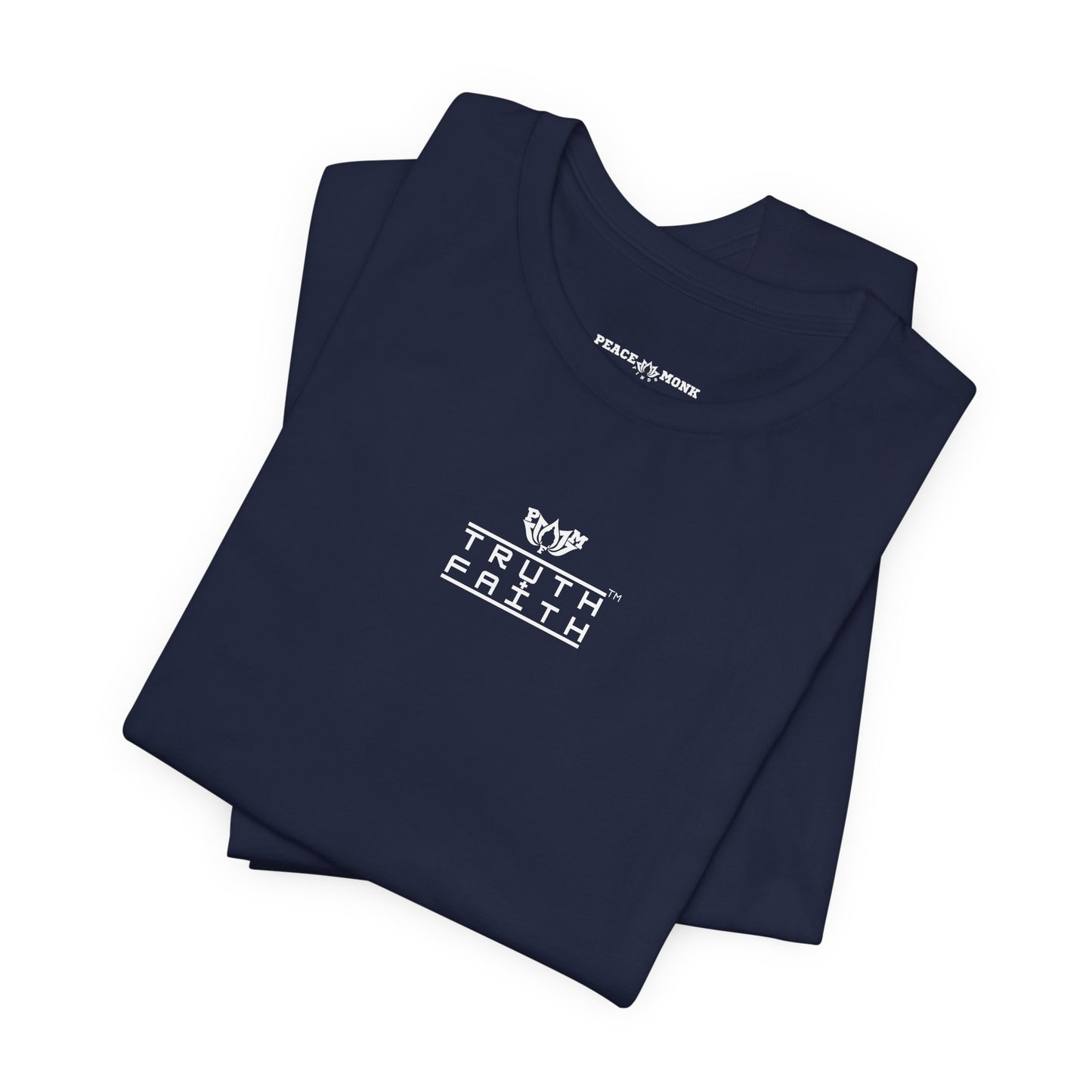 Truth + Faith Graphic Tee — Minimalist PMF Logo T-Shirt- Dark Colors
