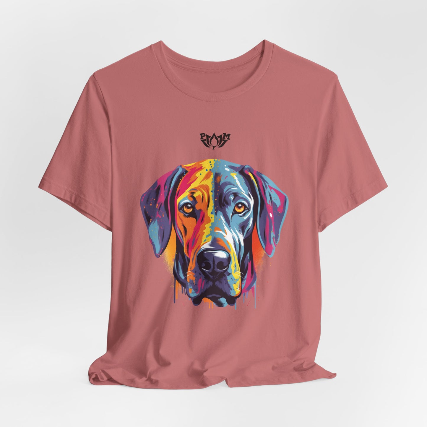 PMF Colorful Dog Portrait T-Shirt- PeaceMonkFinds