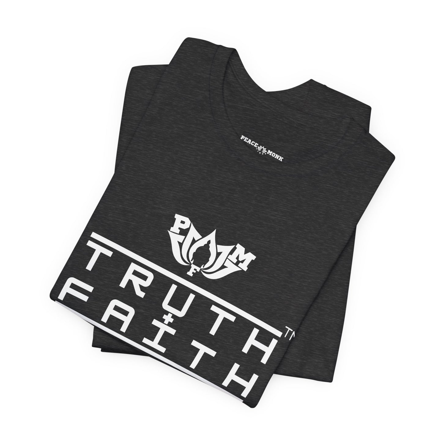 PMF Truth + Faith Graphic Tee — Minimalist Spiritual Logo T-Shirt- Dark Colors