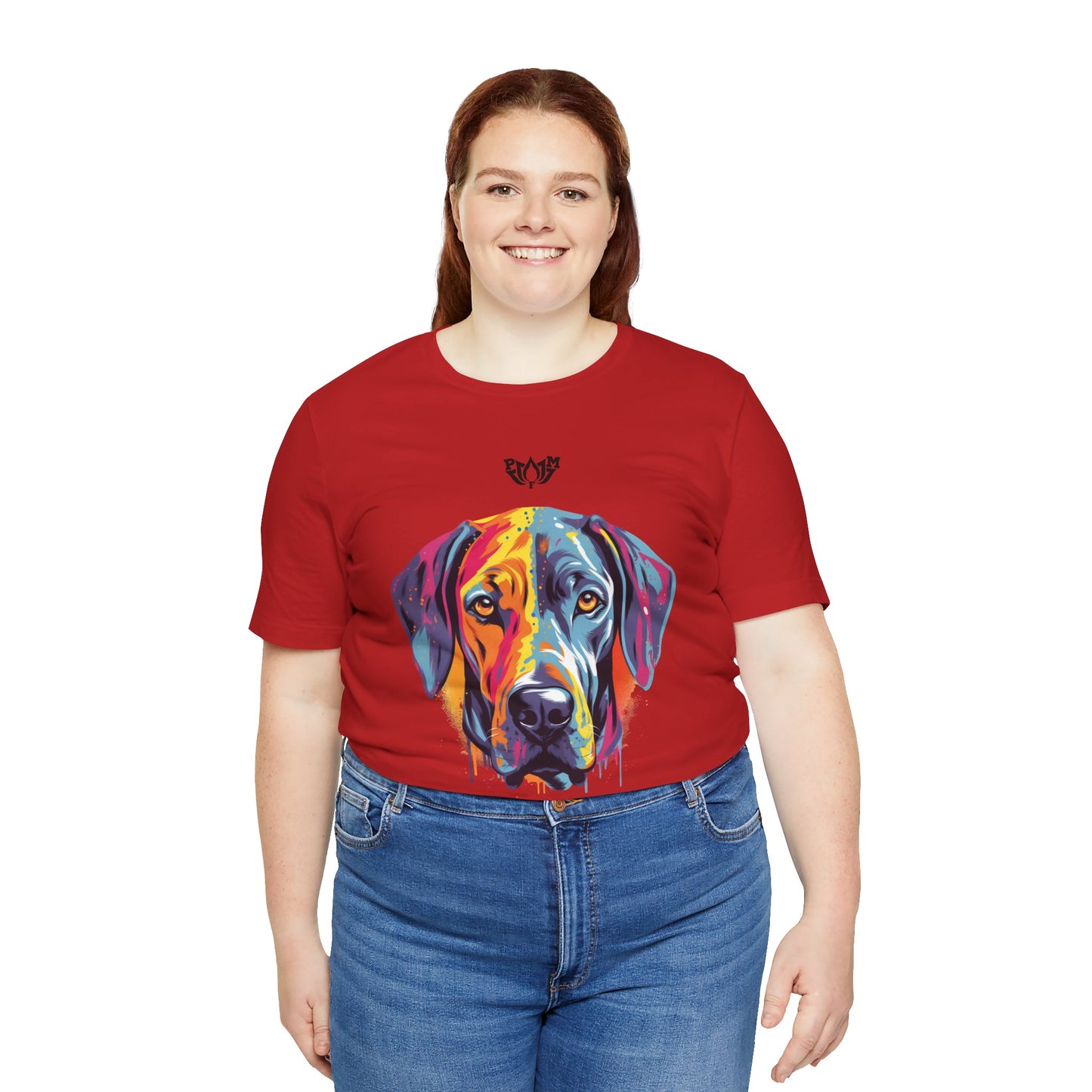 PMF Colorful Dog Portrait T-Shirt- PeaceMonkFinds