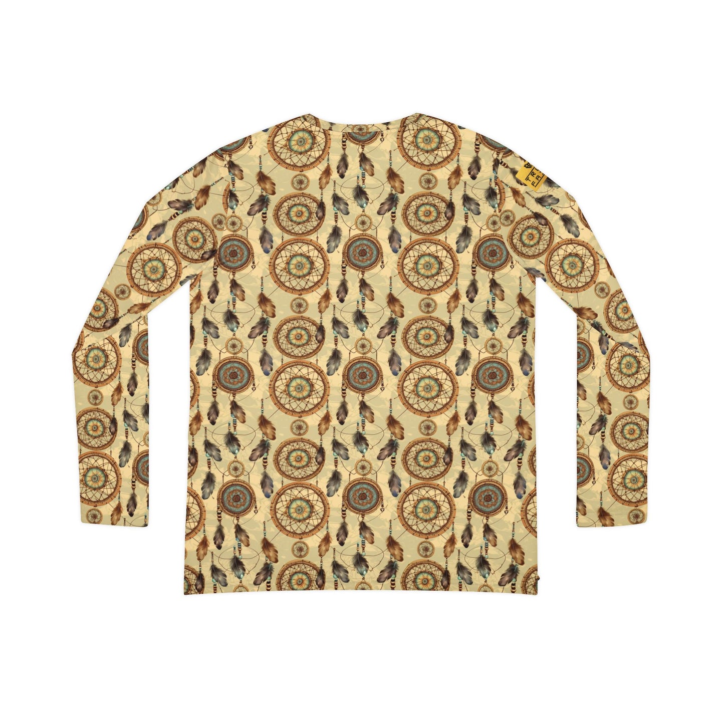 Dreamcatcher Pattern V-Neck Long Sleeve | With PMF Truth + Faith logo on Right Sleeve | PeaceMonkFinds