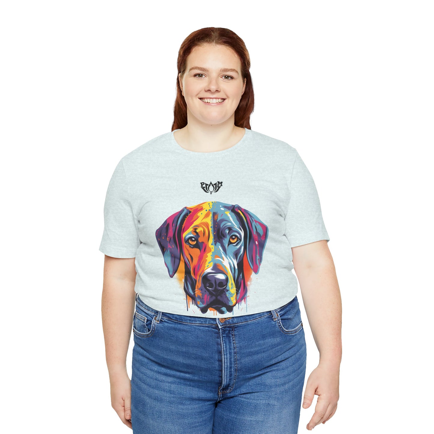 PMF Colorful Dog Portrait T-Shirt- PeaceMonkFinds