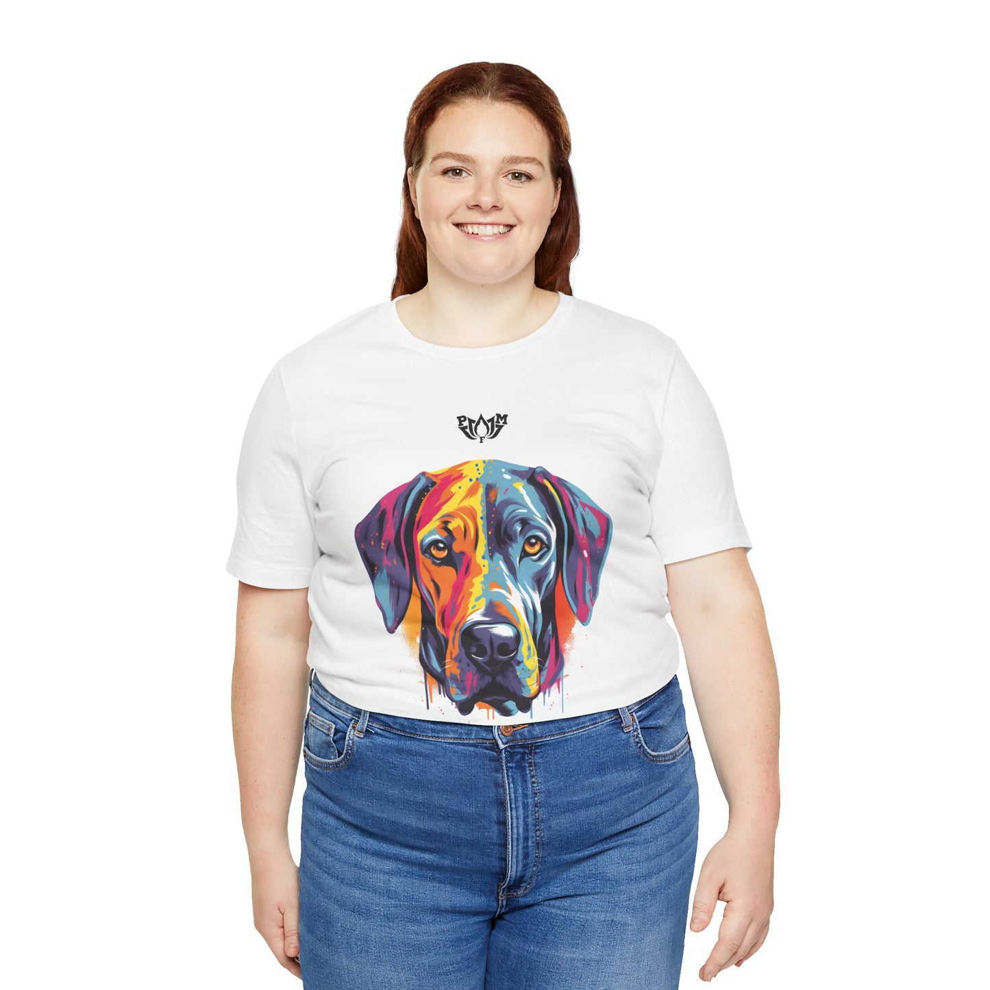 PMF Colorful Dog Portrait T-Shirt- PeaceMonkFinds