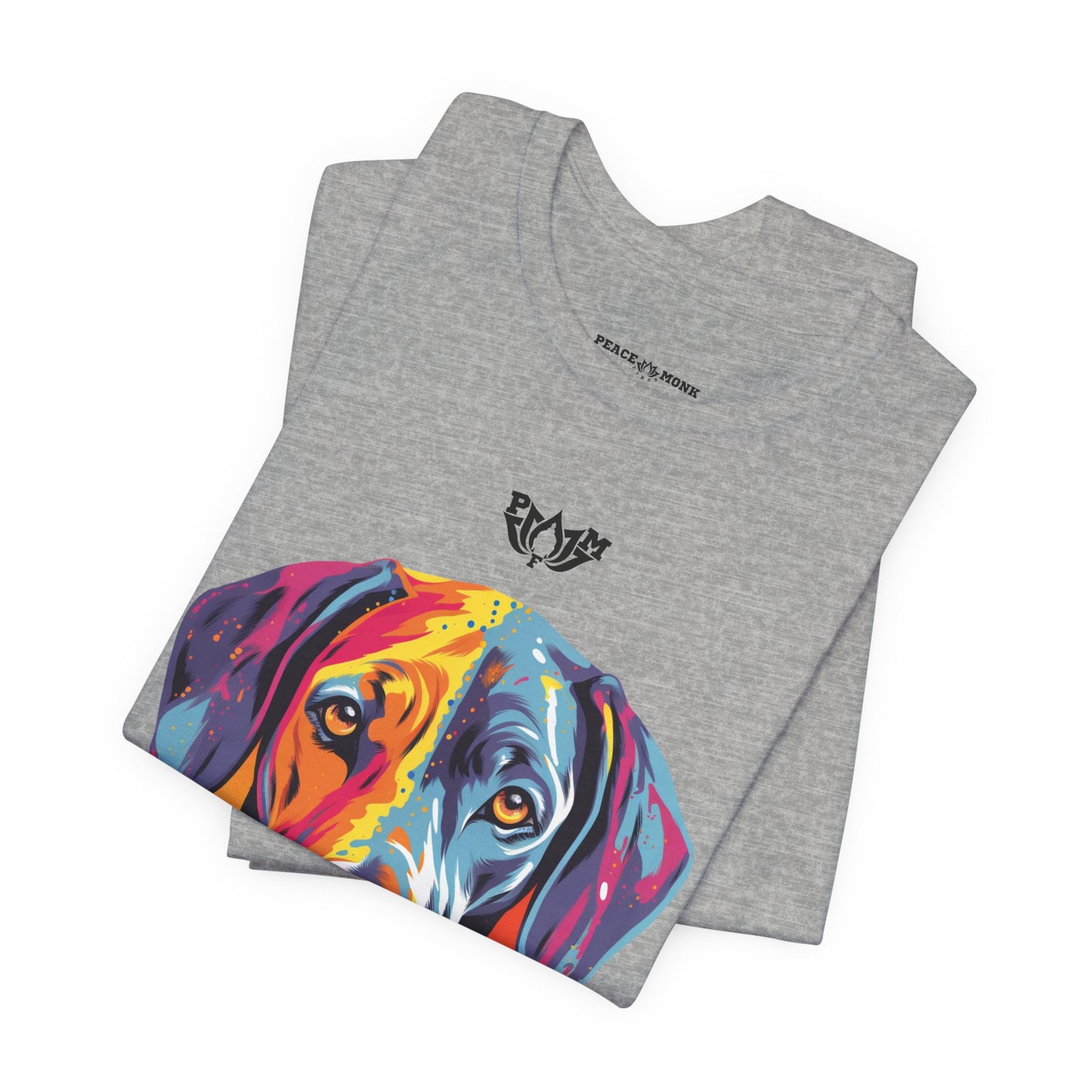 PMF Colorful Dog Portrait T-Shirt- PeaceMonkFinds