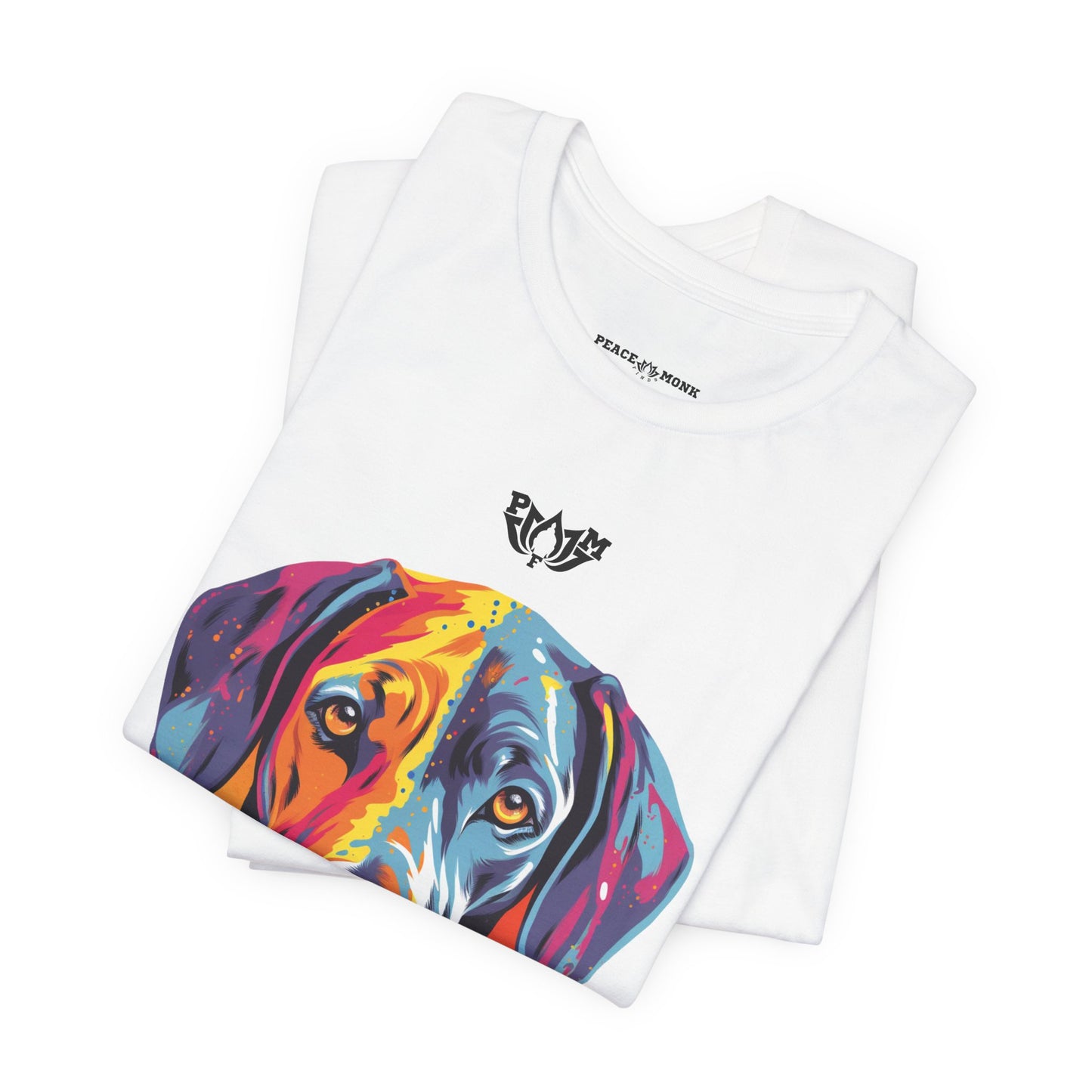 PMF Colorful Dog Portrait T-Shirt- PeaceMonkFinds