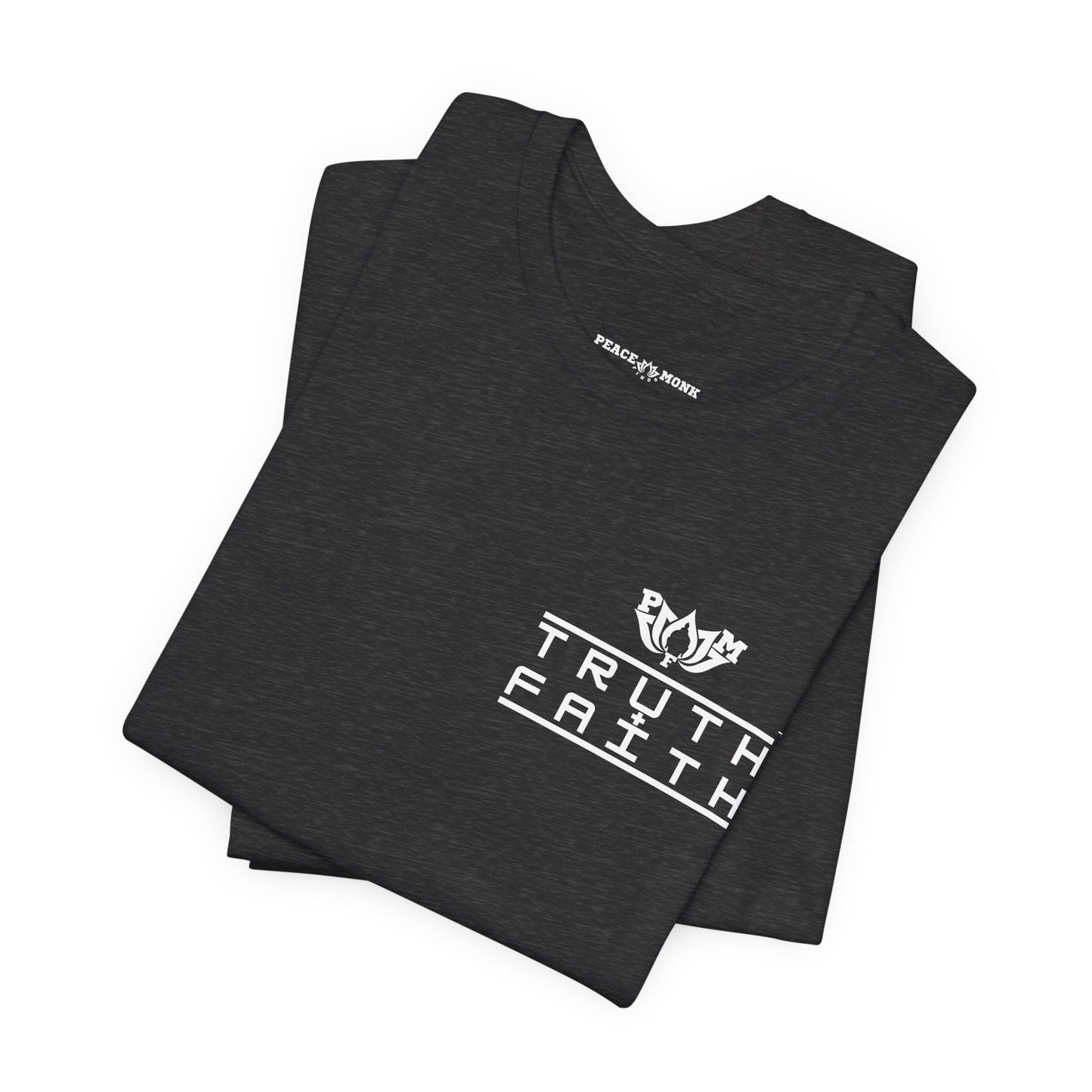 PMF Truth + Faith Graphic Tee — Minimalist PMF Logo T-Shirt- Dark Colors