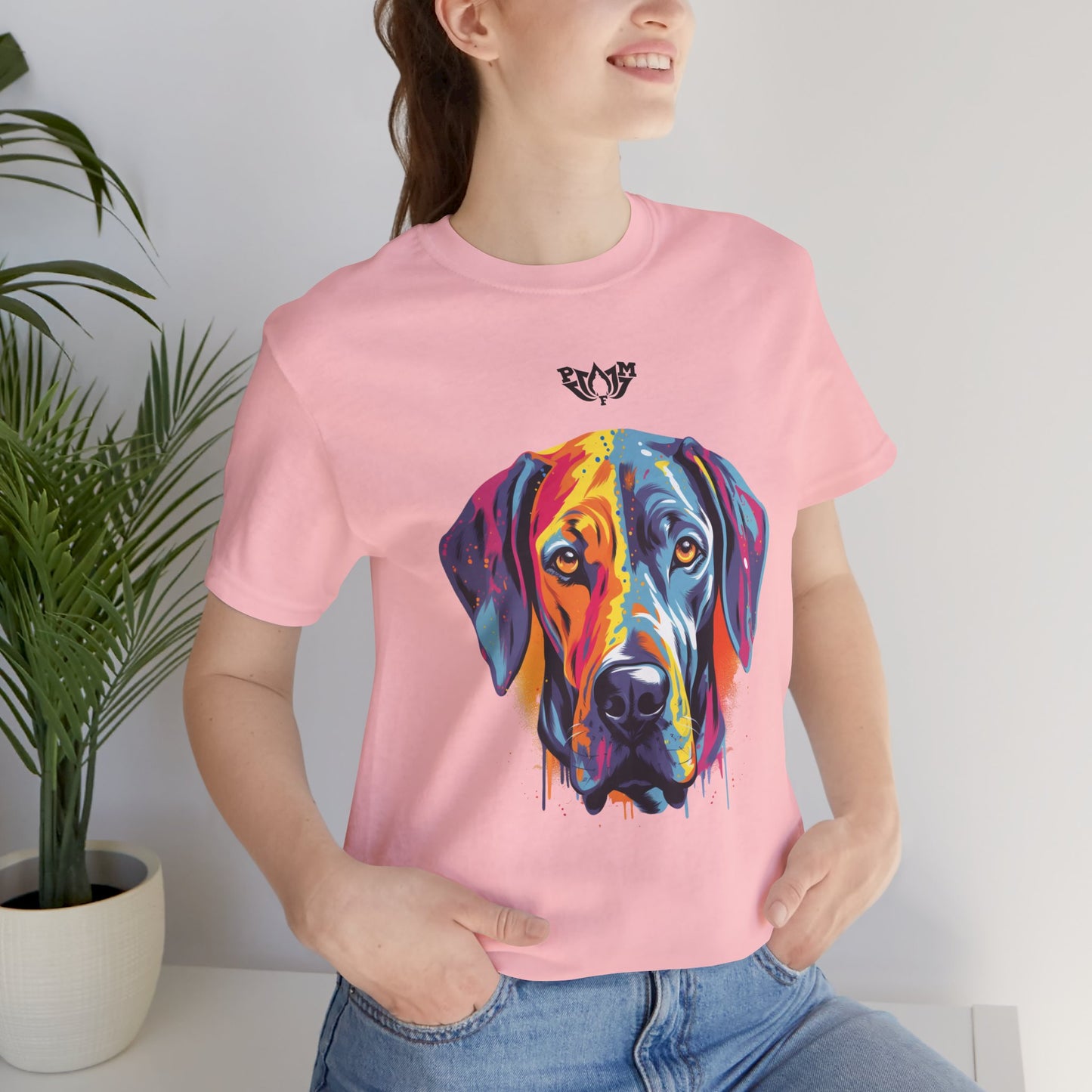 PMF Colorful Dog Portrait T-Shirt- PeaceMonkFinds