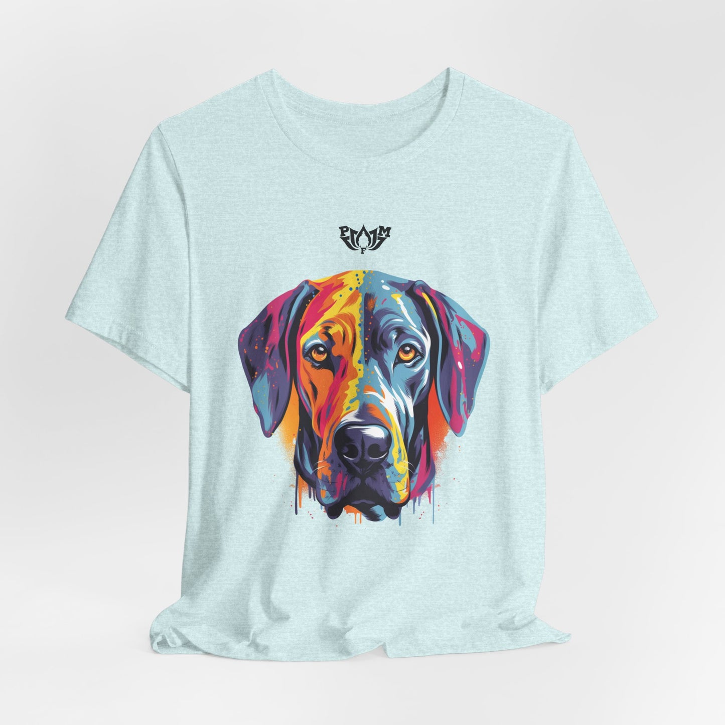 PMF Colorful Dog Portrait T-Shirt- PeaceMonkFinds