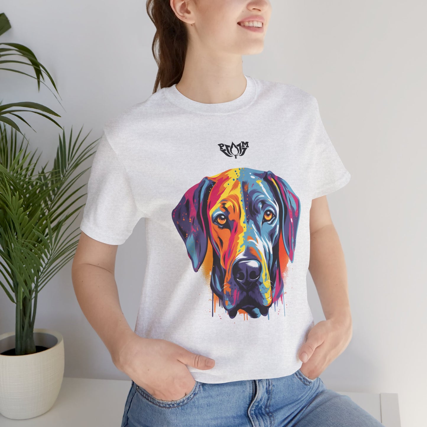 PMF Colorful Dog Portrait T-Shirt- PeaceMonkFinds