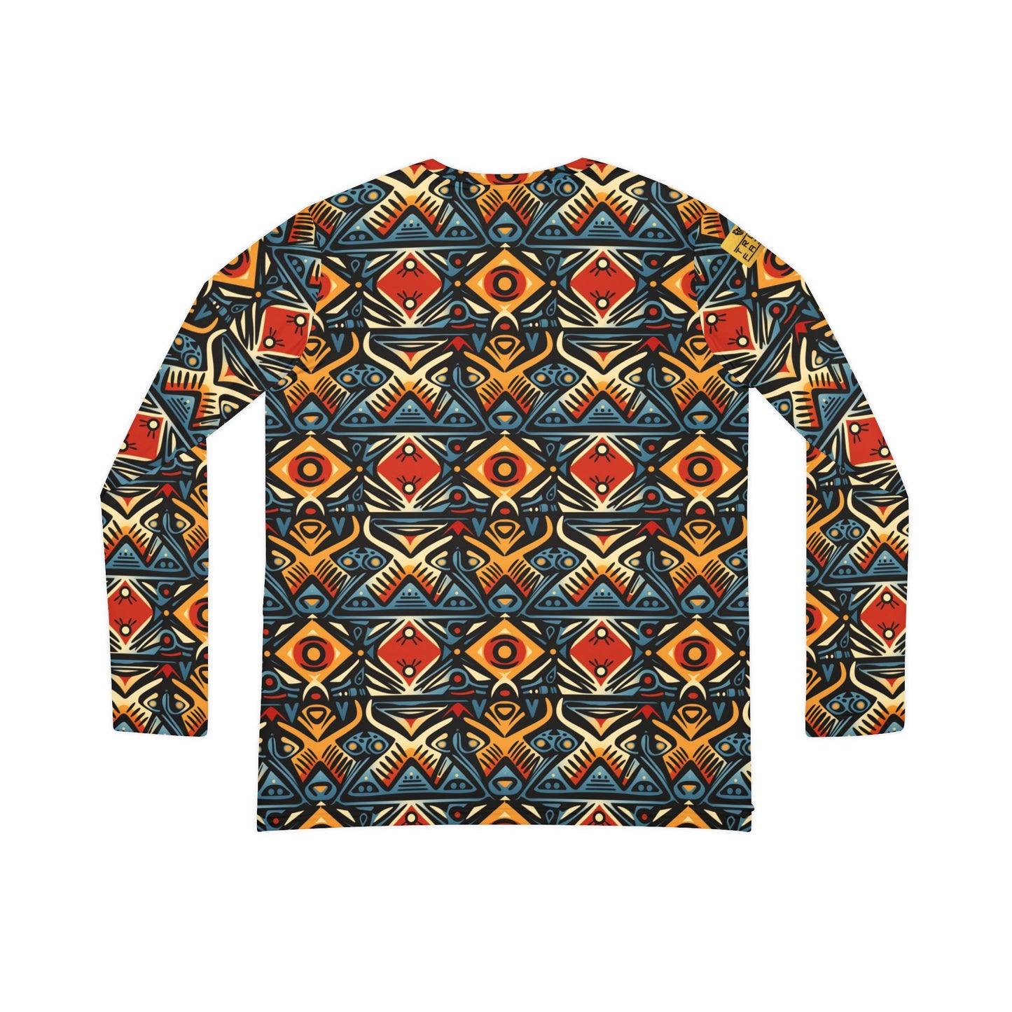 Tribal Geo Print Women's V-Neck Long Sleeve Shirt | With PMF Truth + Faith logo on Right Sleeve