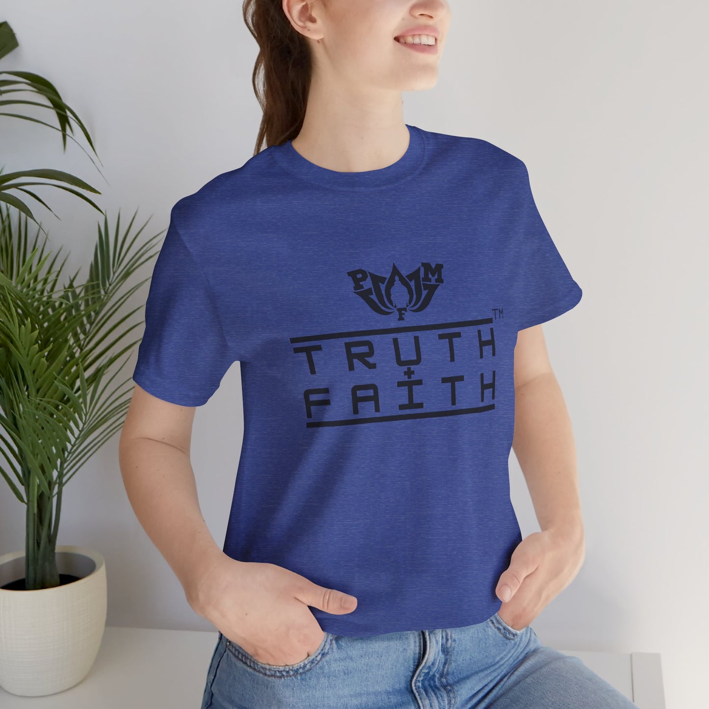 PMF Truth + Faith Graphic Tee — Minimalist Spiritual Logo T-Shirt