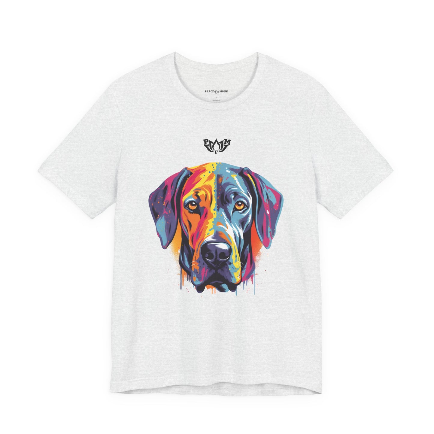 PMF Colorful Dog Portrait T-Shirt- PeaceMonkFinds