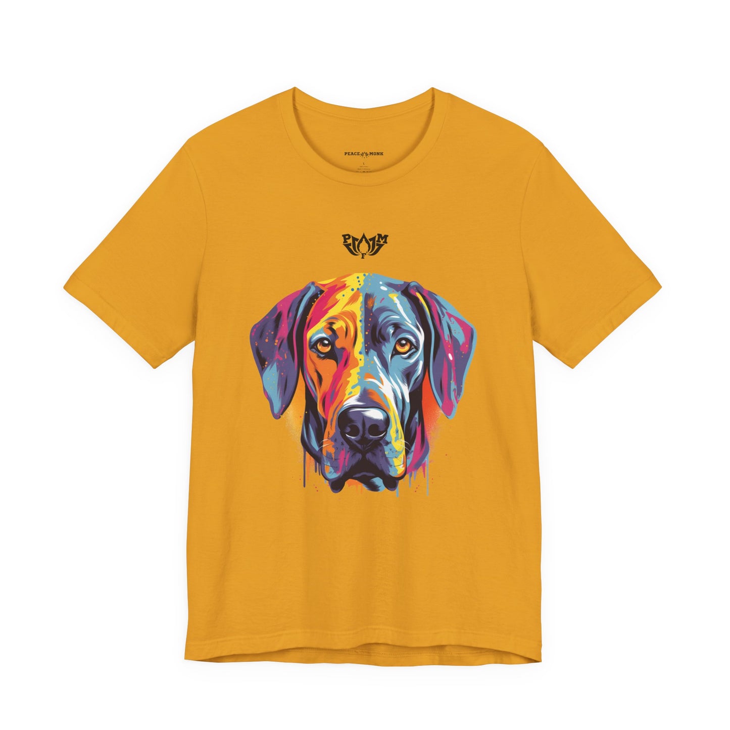 PMF Colorful Dog Portrait T-Shirt- PeaceMonkFinds