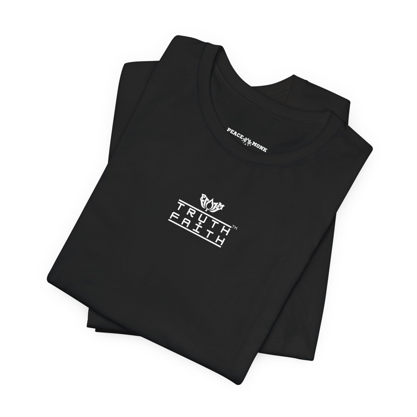 Truth + Faith Graphic Tee — Minimalist PMF Logo T-Shirt- Dark Colors