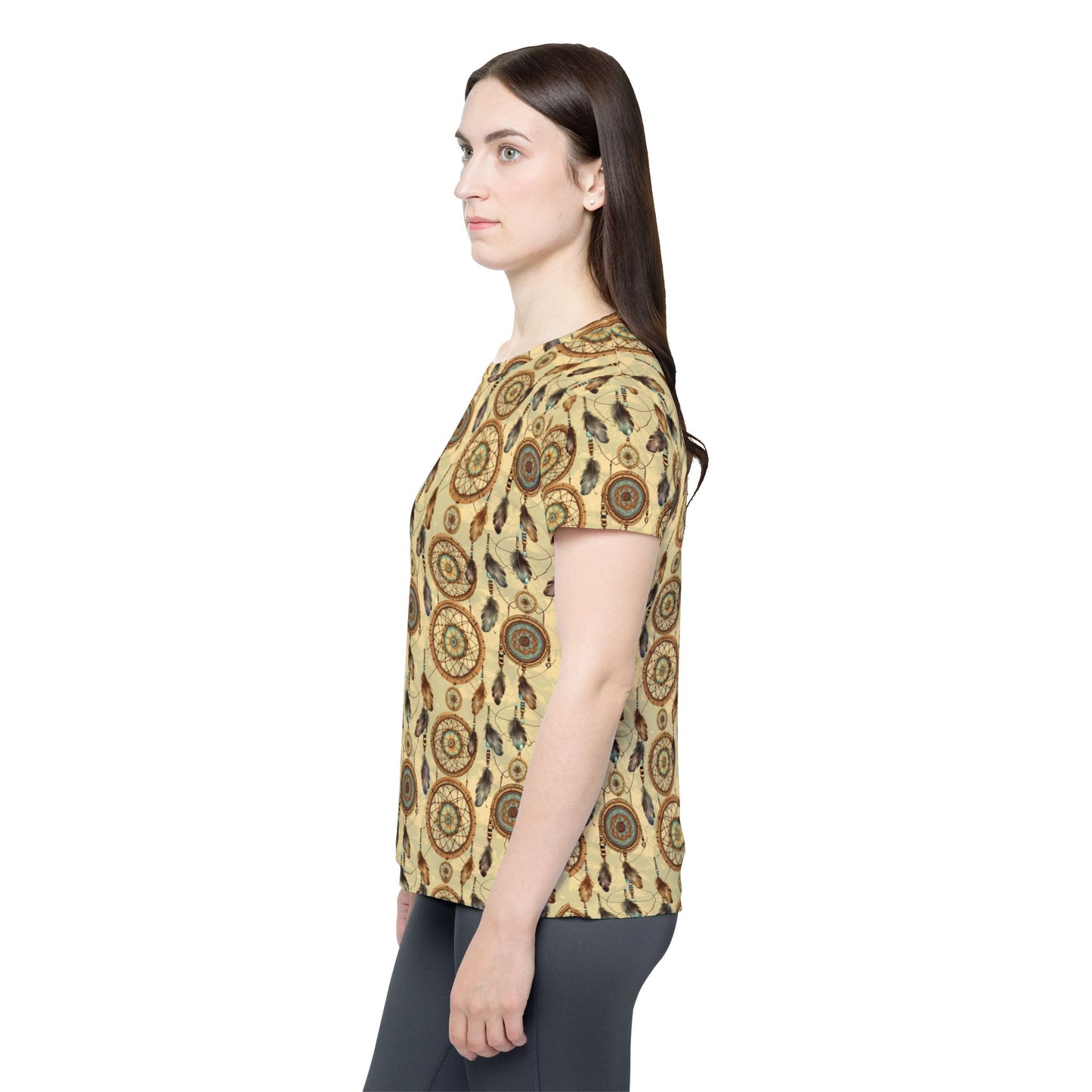 Dreamcatcher Pattern Women's Jersey Tee | With PMF Truth + Faith logo on Right Sleeve
